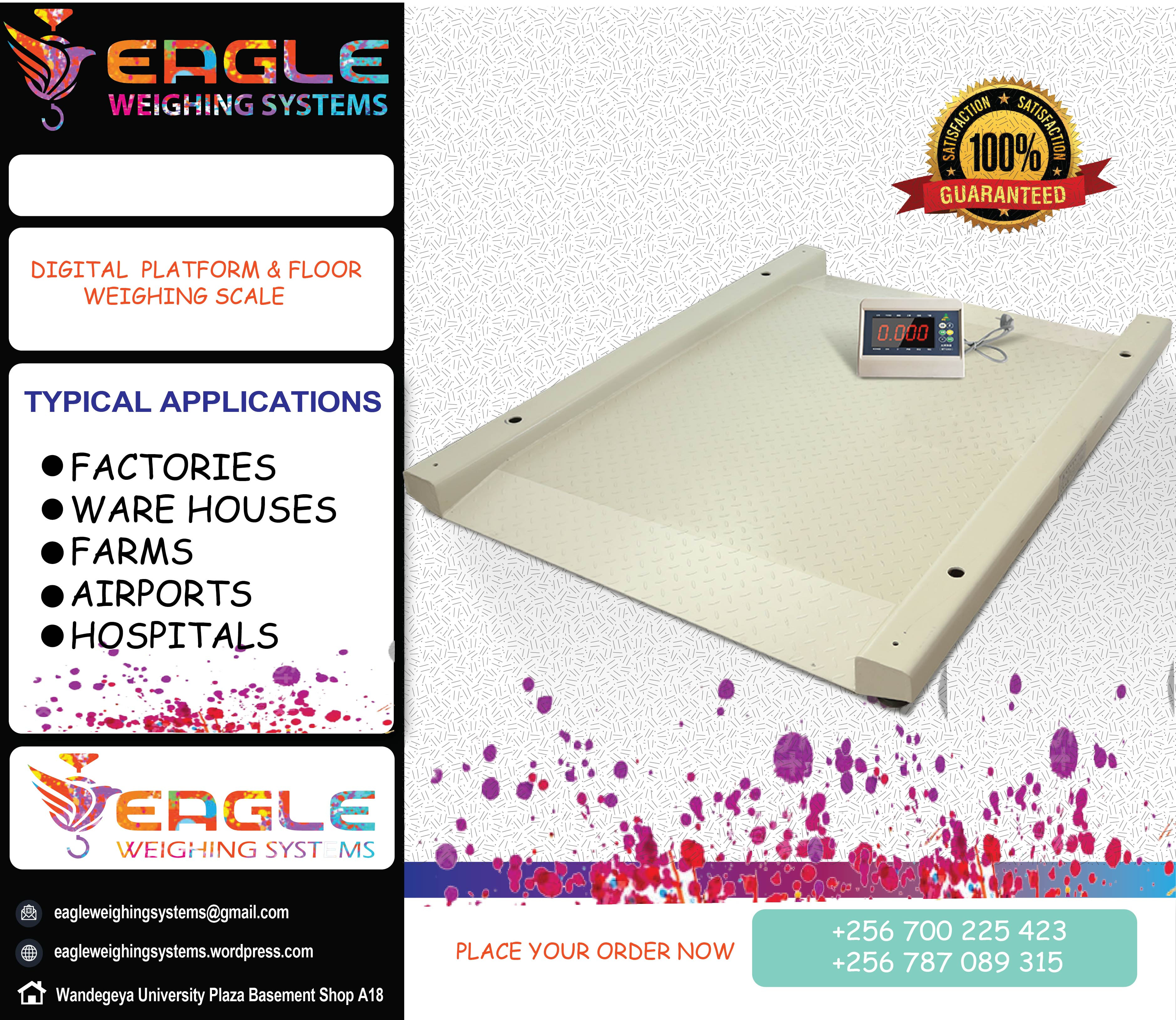 Factory use electronic digital platform weighing scales'