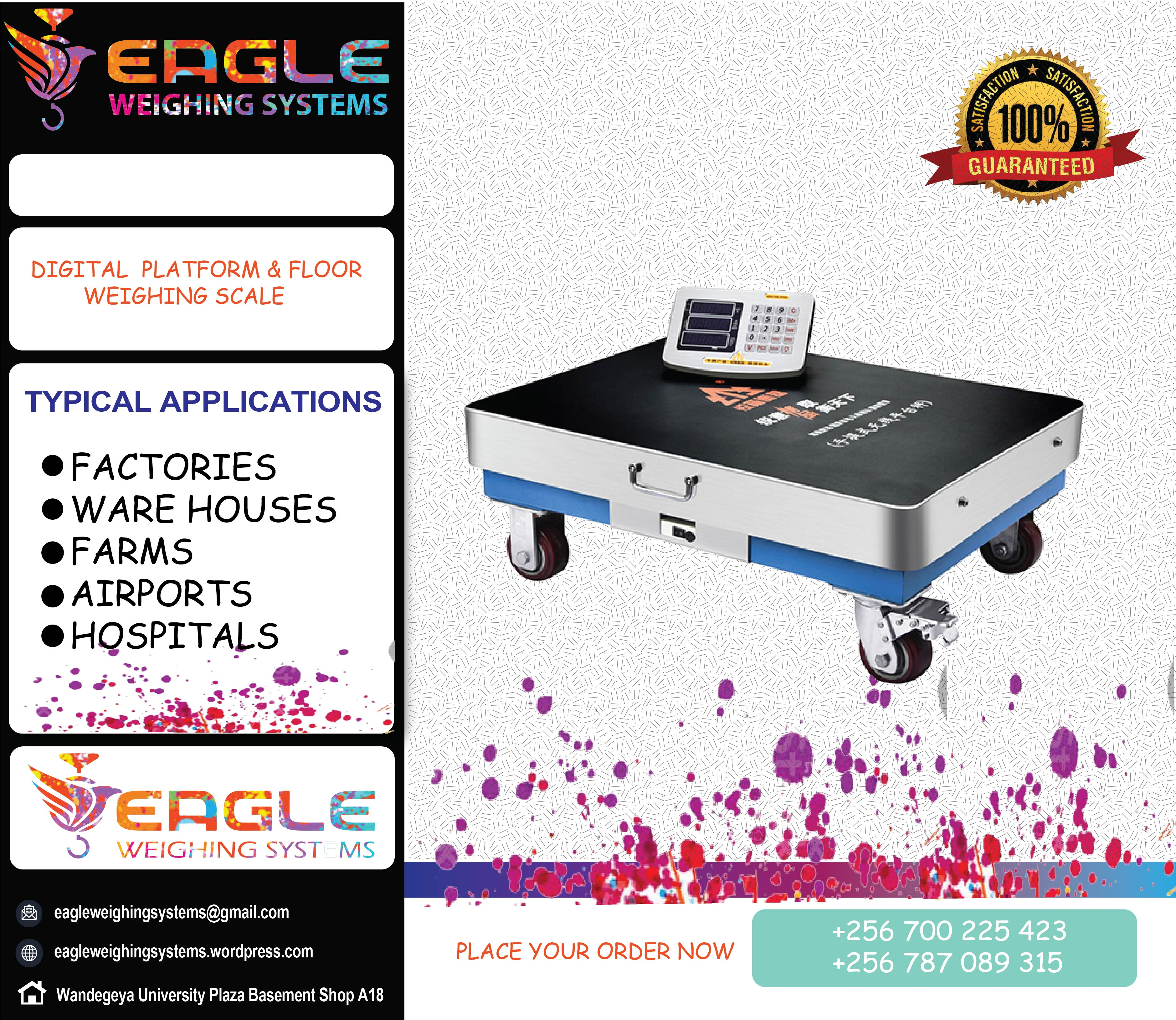 electronic platform digital weighing scale with railing'