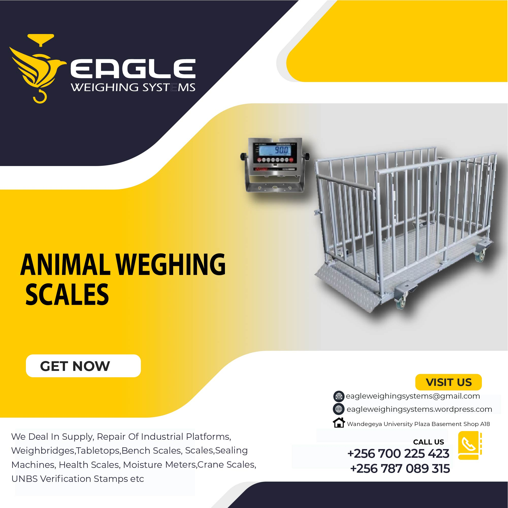 Cattle weighing scales for cows,sheep,goats,pigs'