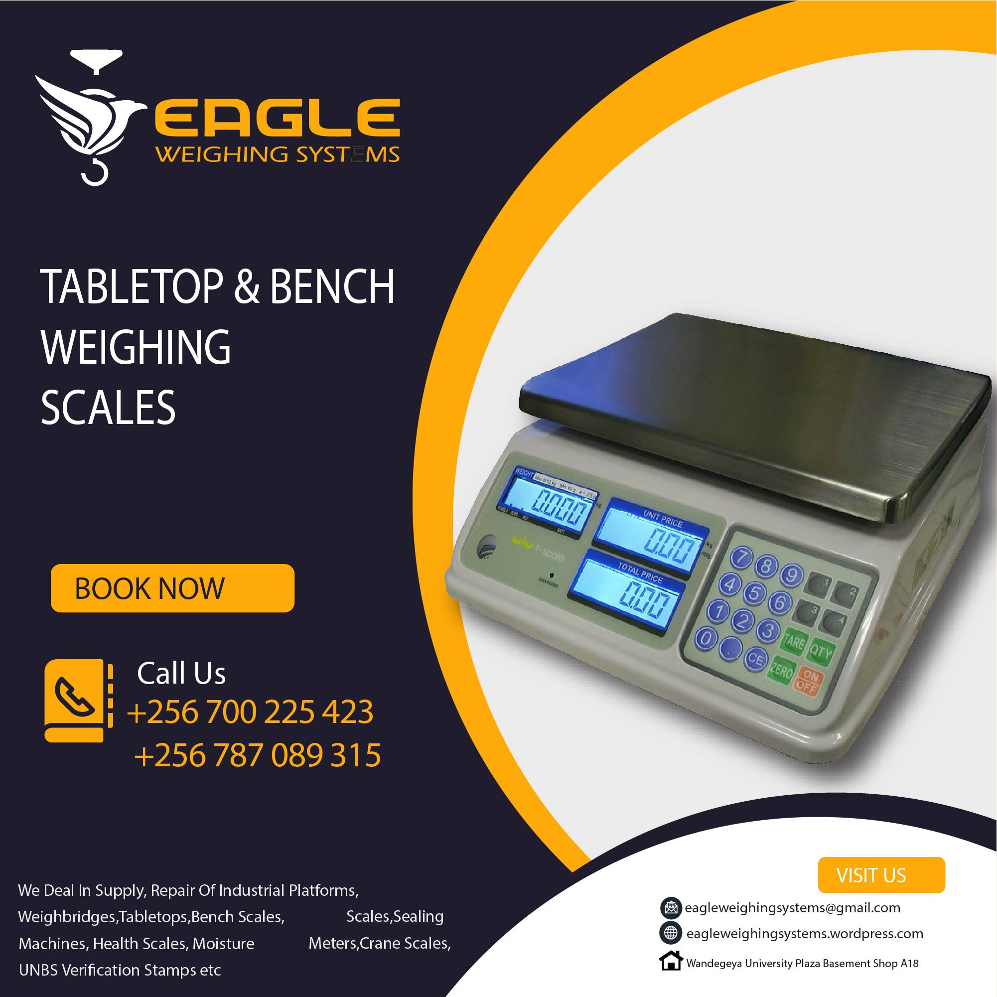 Weighing 50Kg Table Top Waterproof Price Scales'