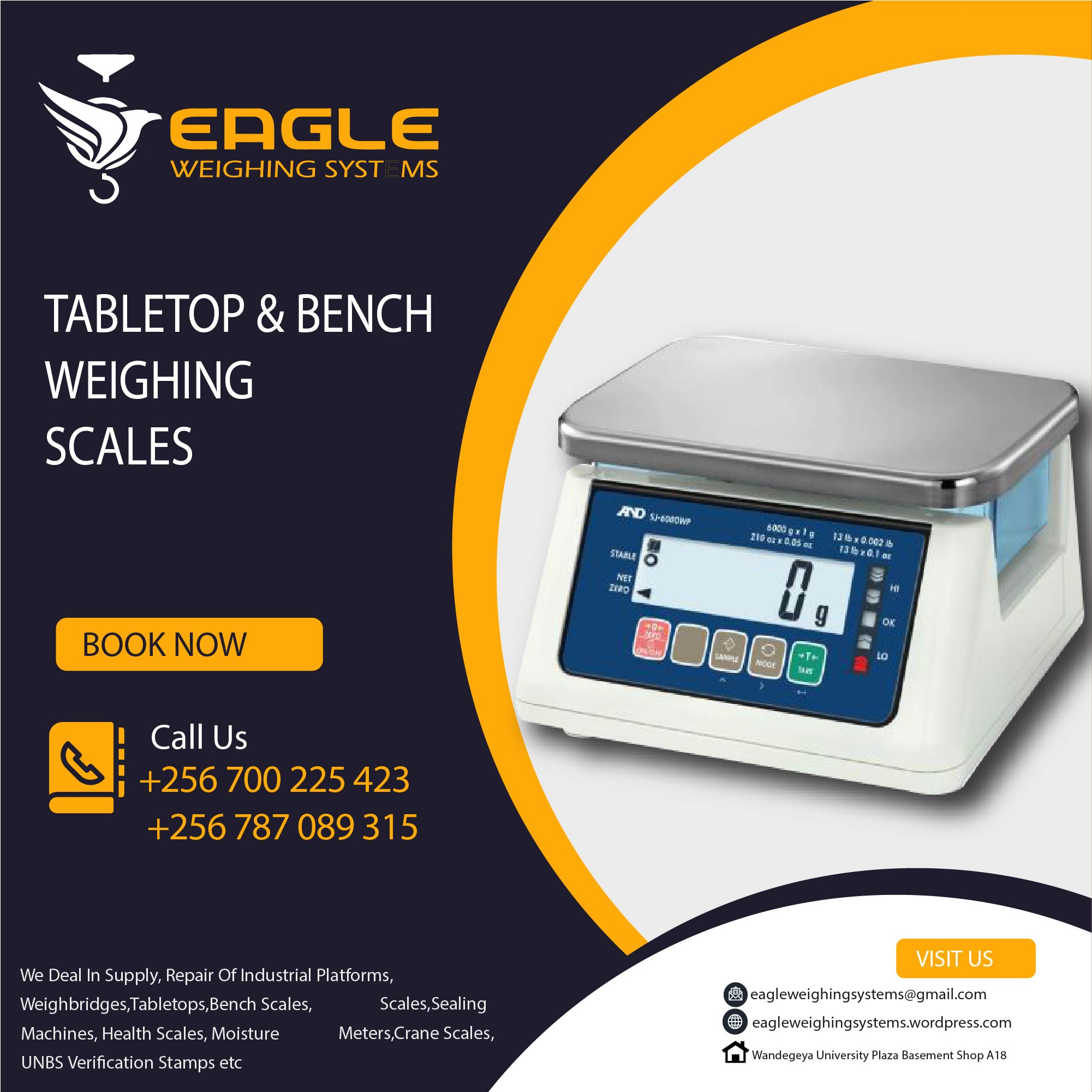 Table top digital weighing scales'