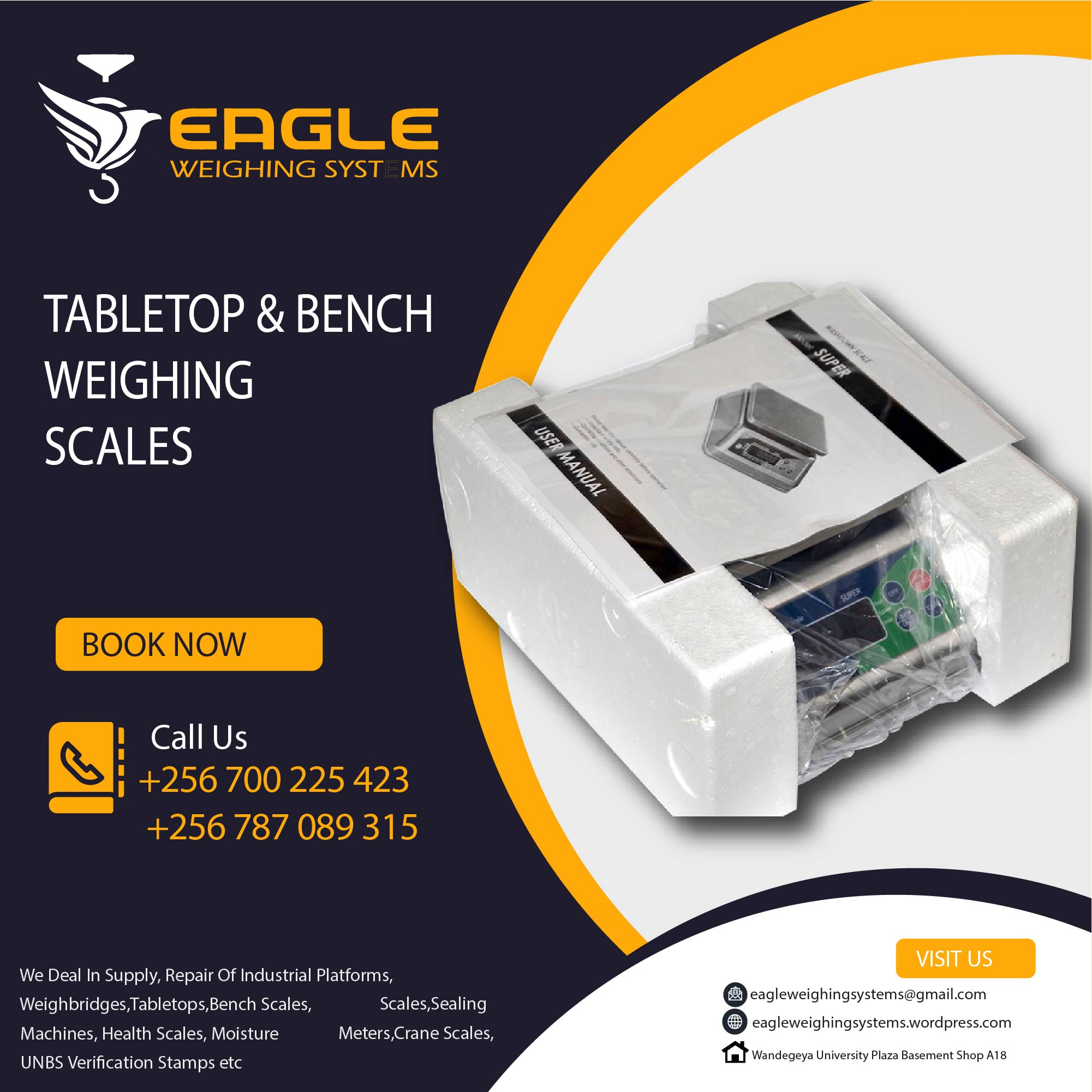 Digital table top weighing Scales for post offices'