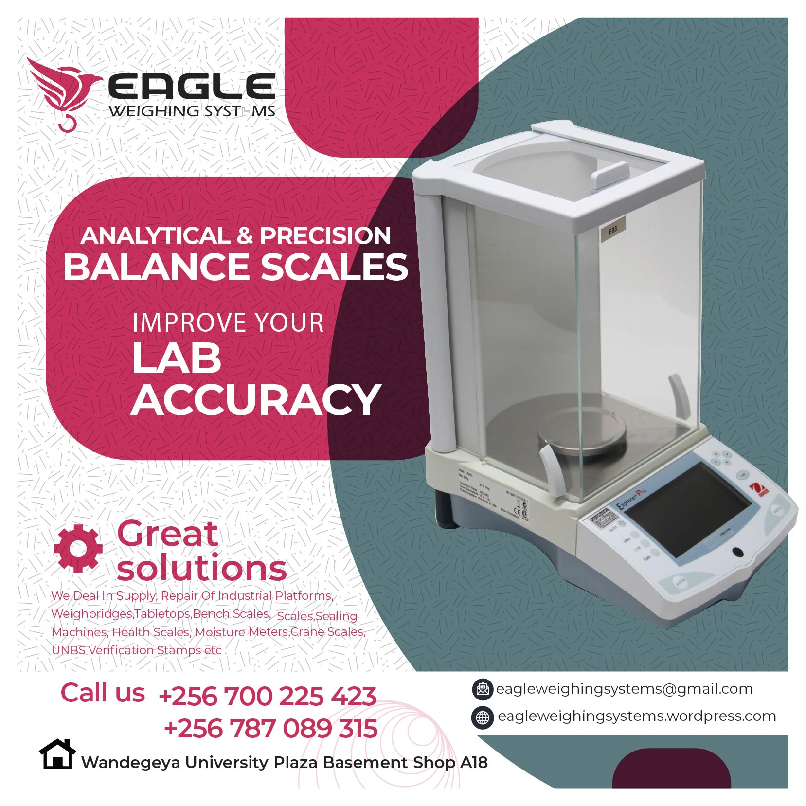 Lab electronic weighing scales'