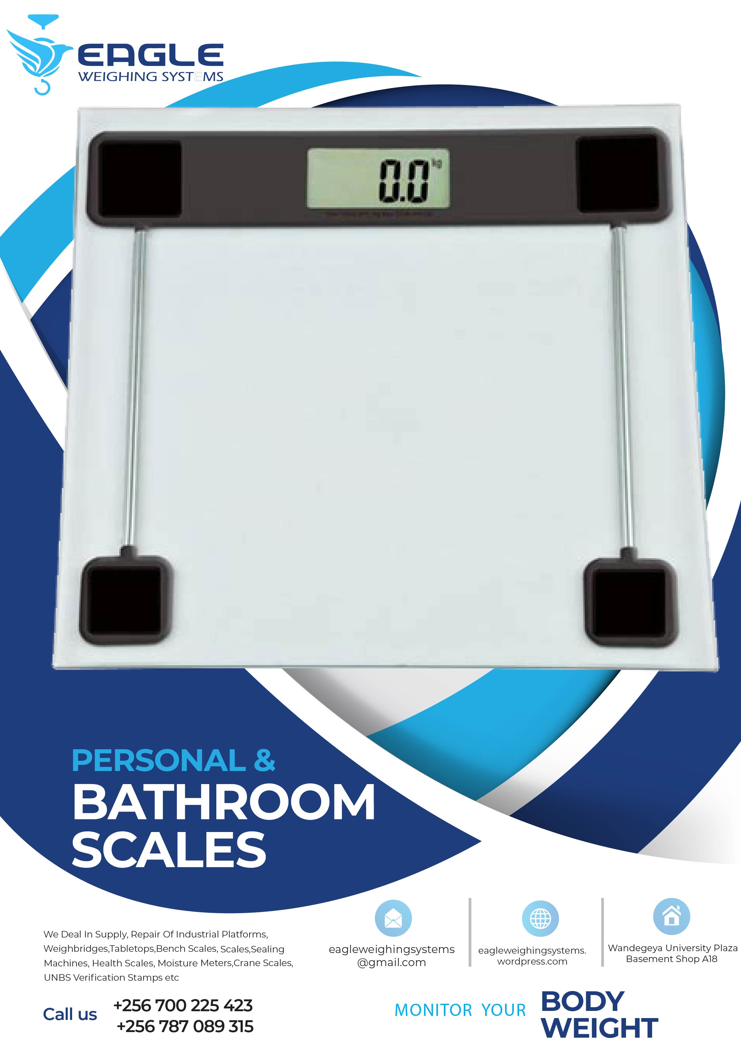 5mm Tempered Glass Electronic Weighing Scales'