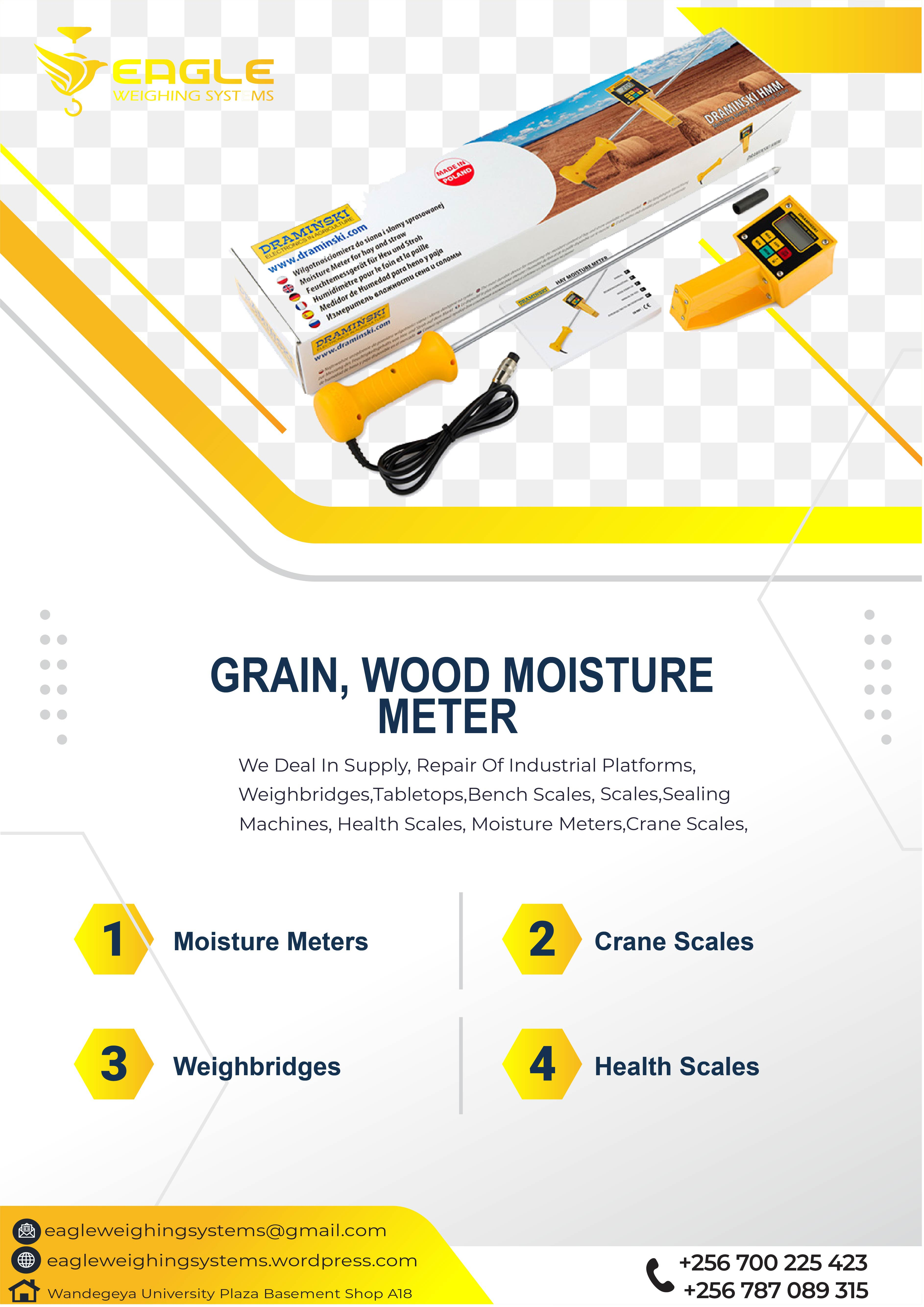 Handheld moisture meter for cereals'