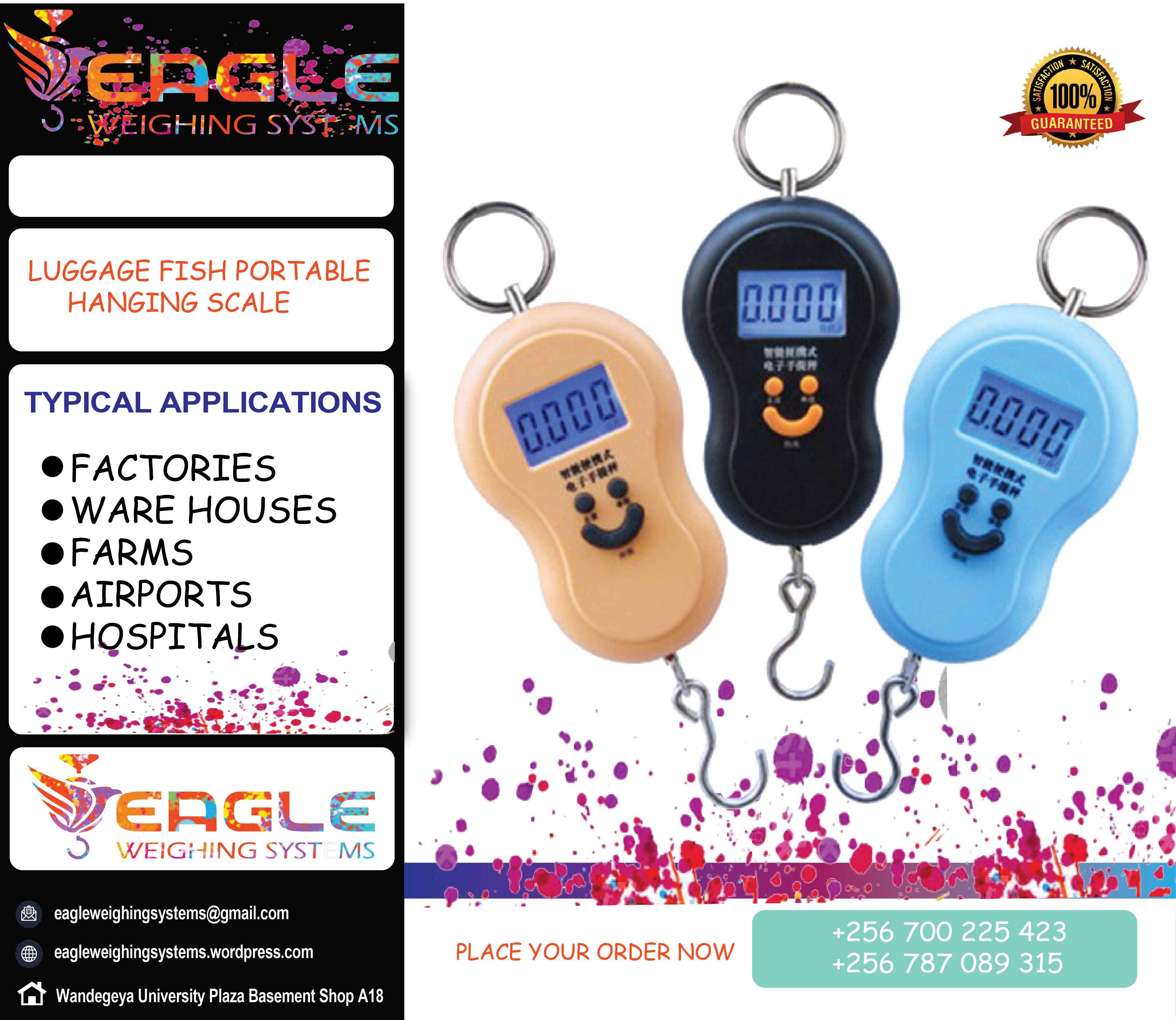 Portable pocket electronic hanging luggage scales'