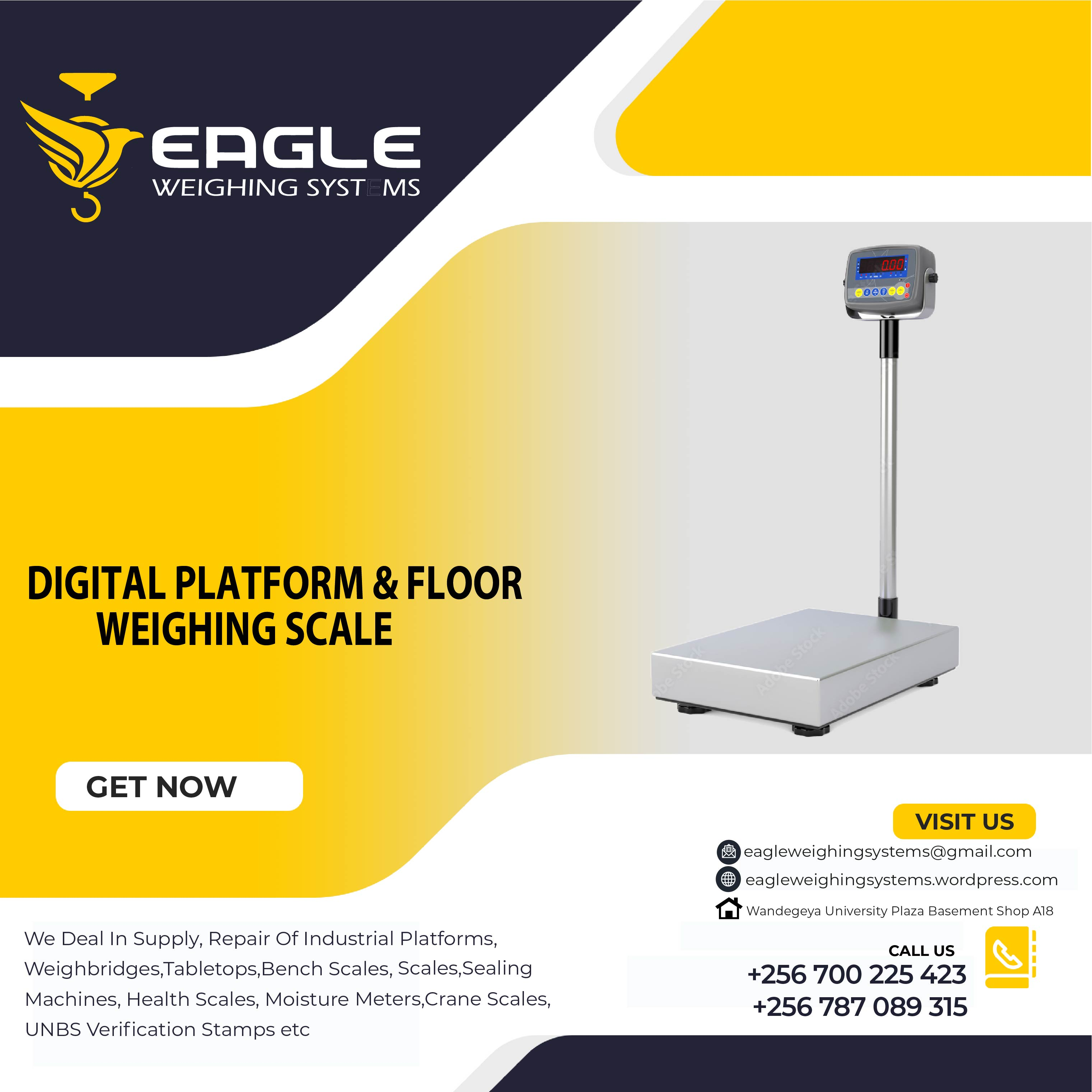 Stainless steel electronic weighing scales'