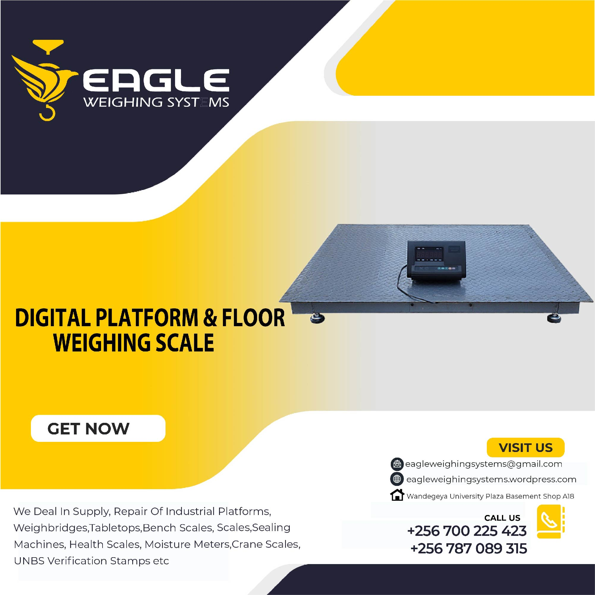 Factory use electronic digital platform weighing scales'