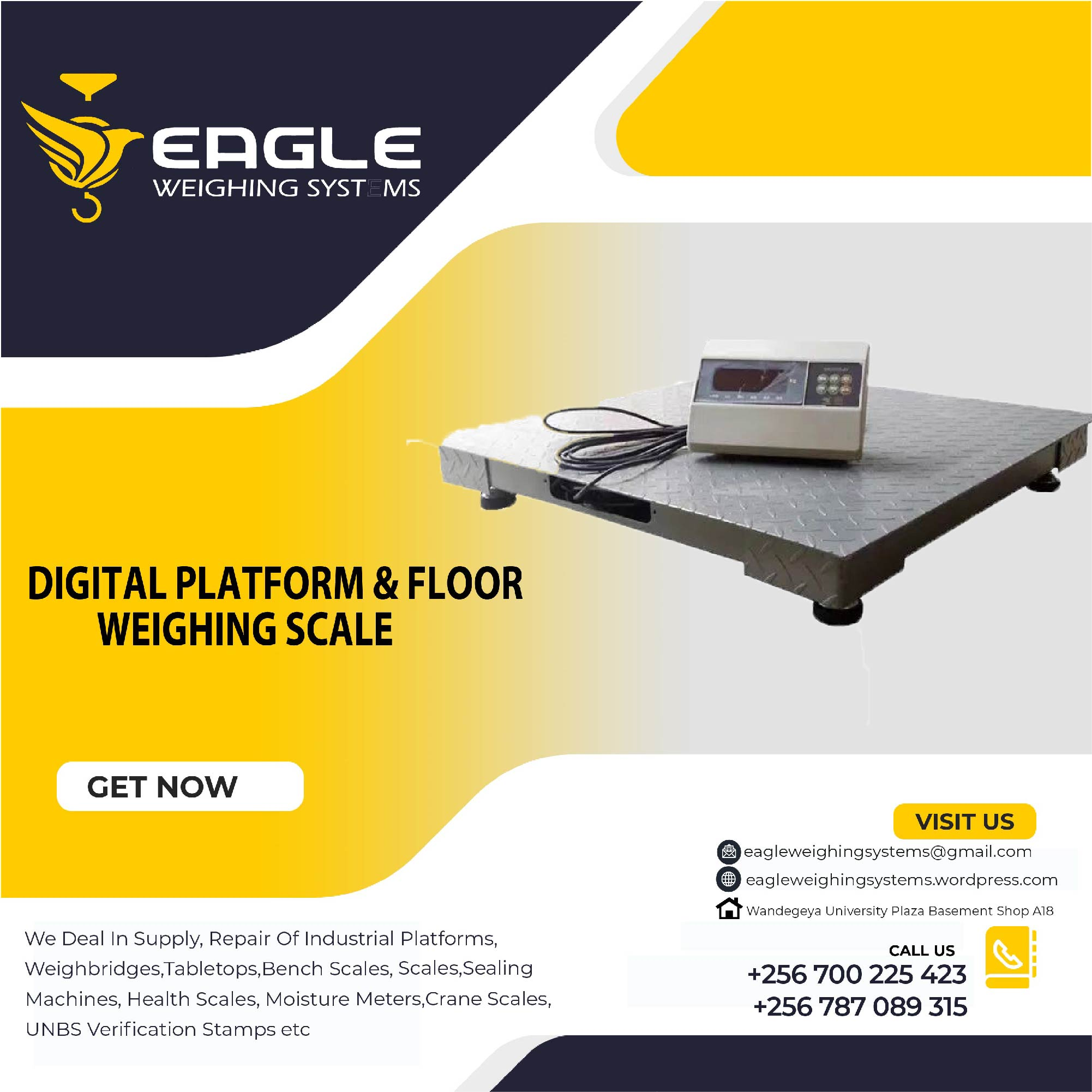 Weighing floor scales at Eagle Weighing systems Ltd'