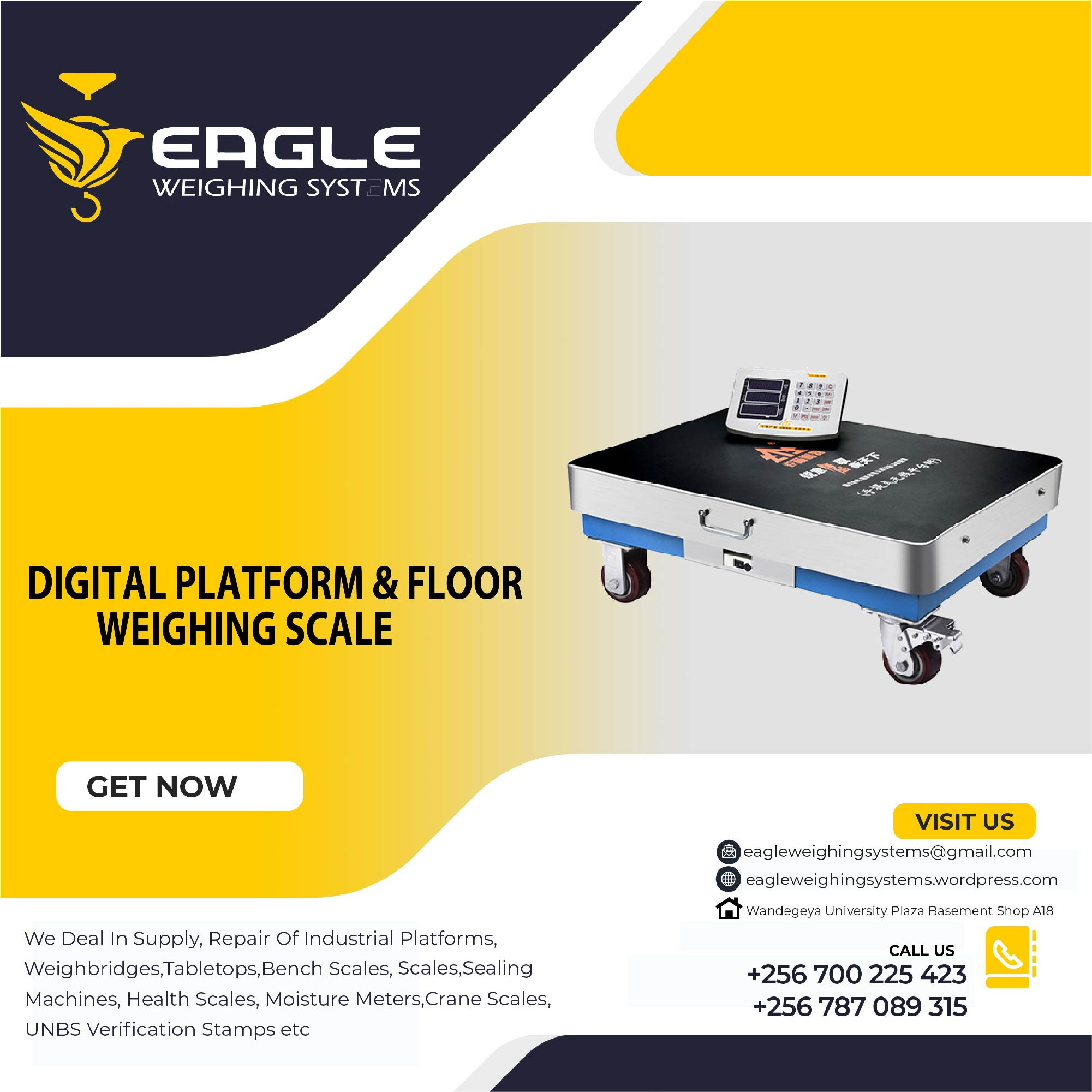 electronic platform digital weighing scale with railing'