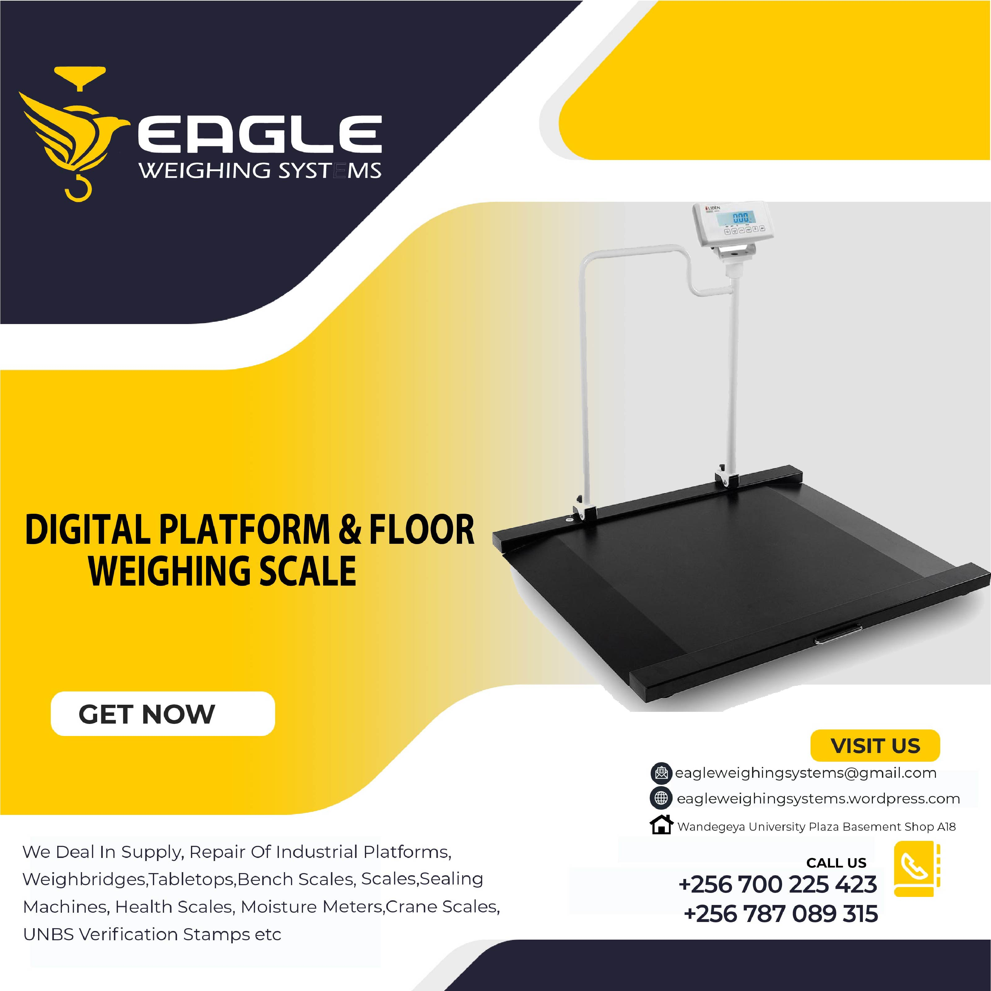 Industrial strong low profile platform scale'