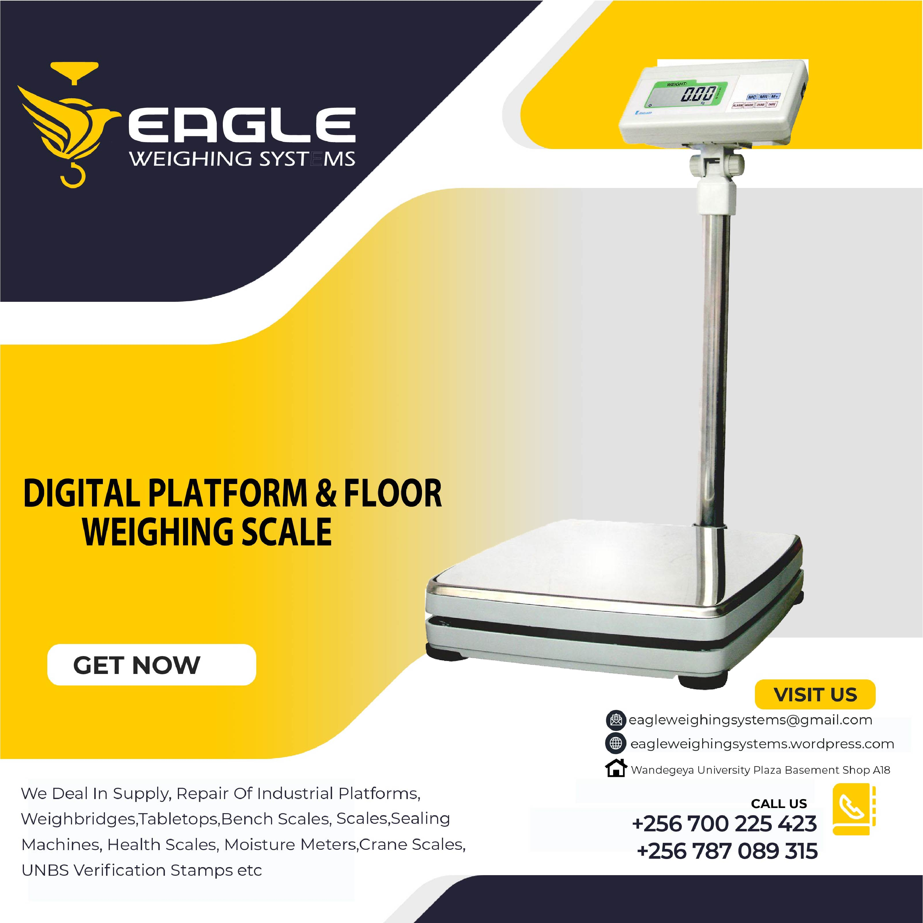 Platform weighing scale bench digital type'