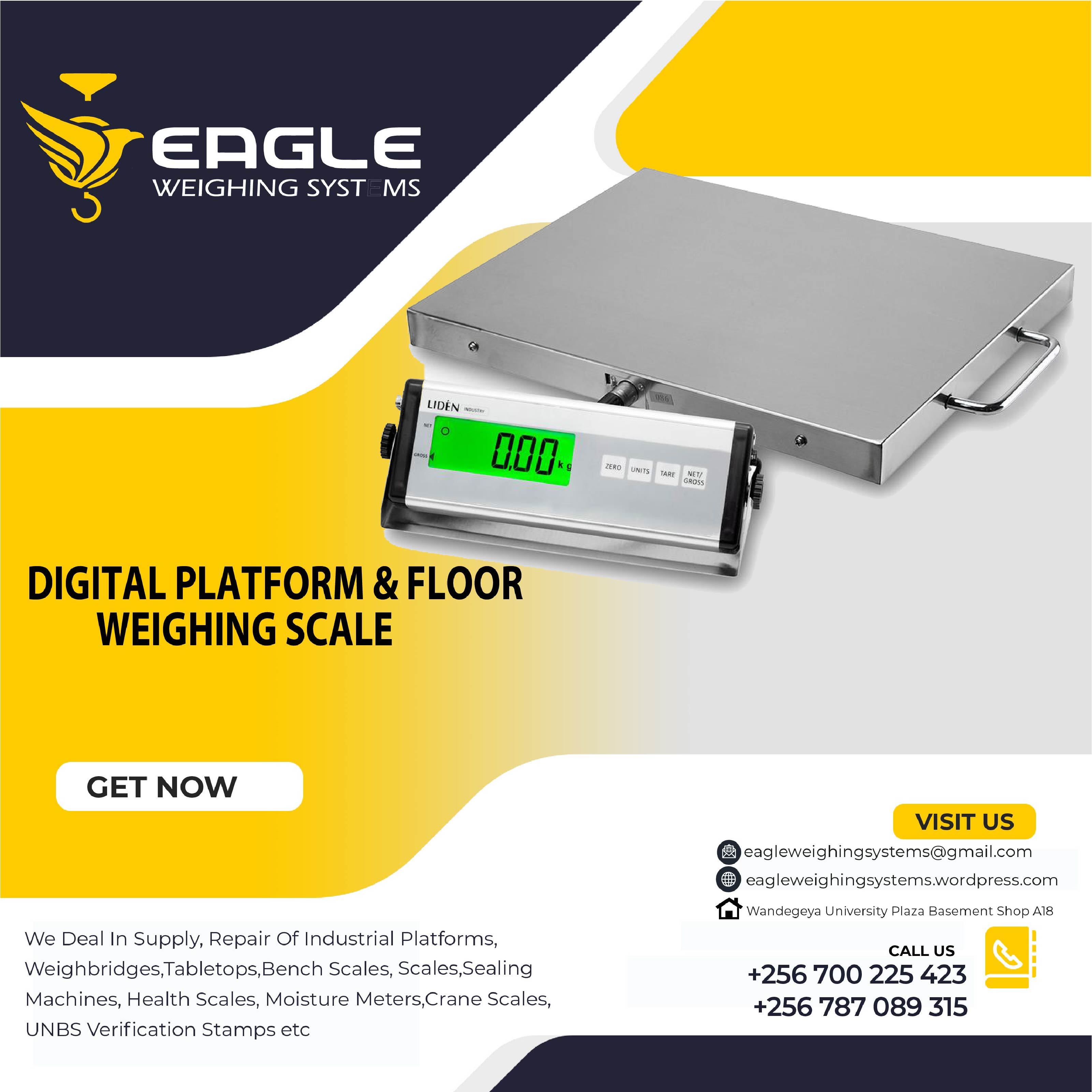Electronic bench type iron cast platform weighing scales'