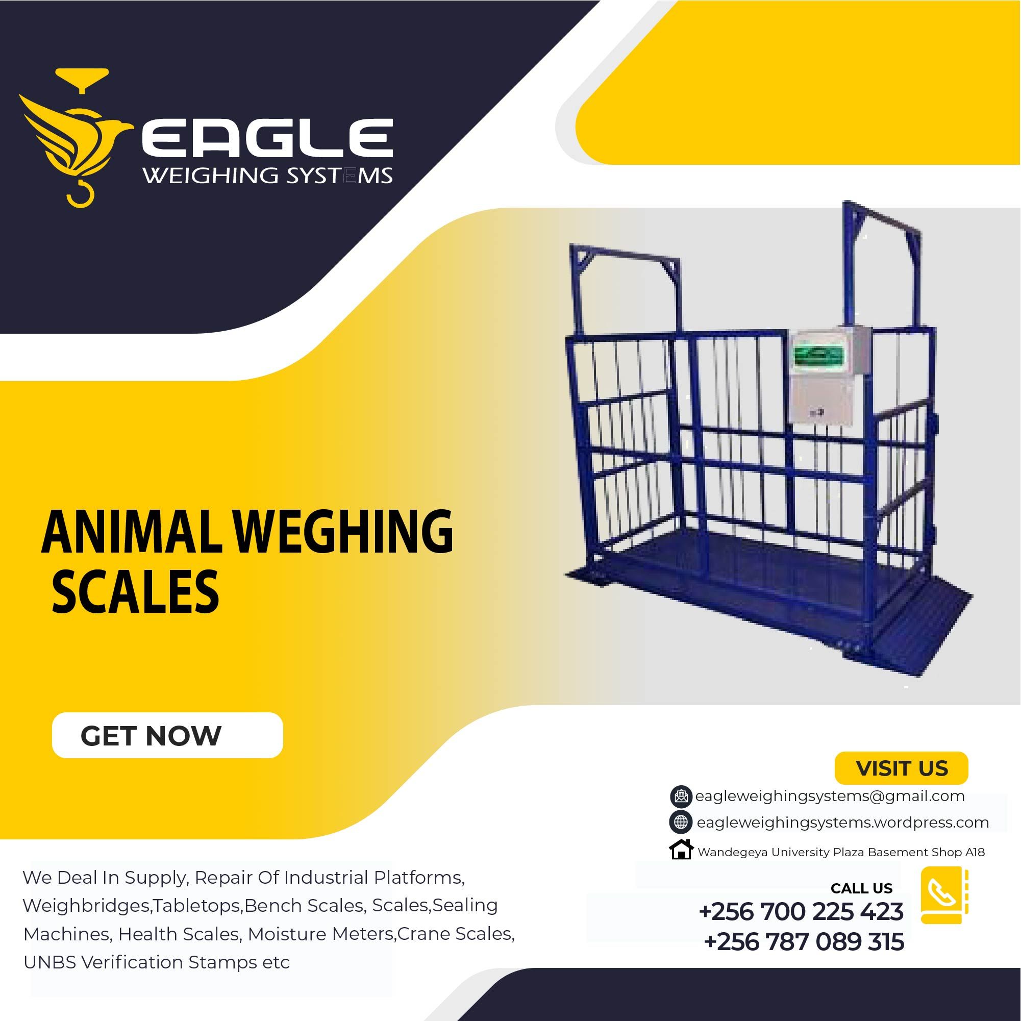 Cattle weighing scales for cows,sheep,goats,pigs'