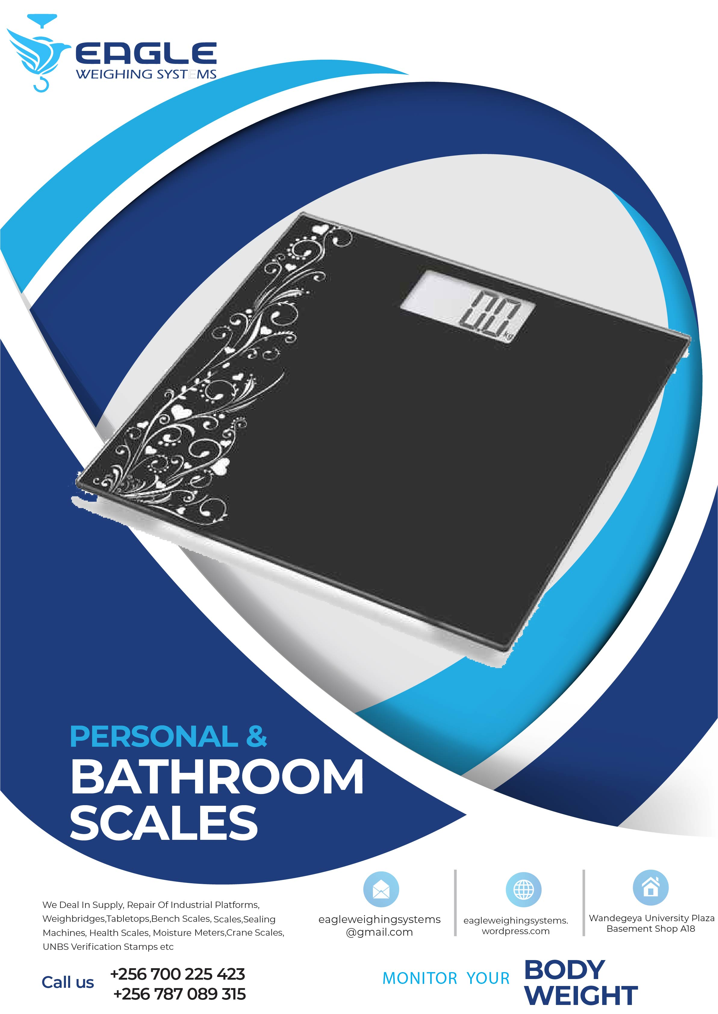 Accurate household bathroom weighing scales'