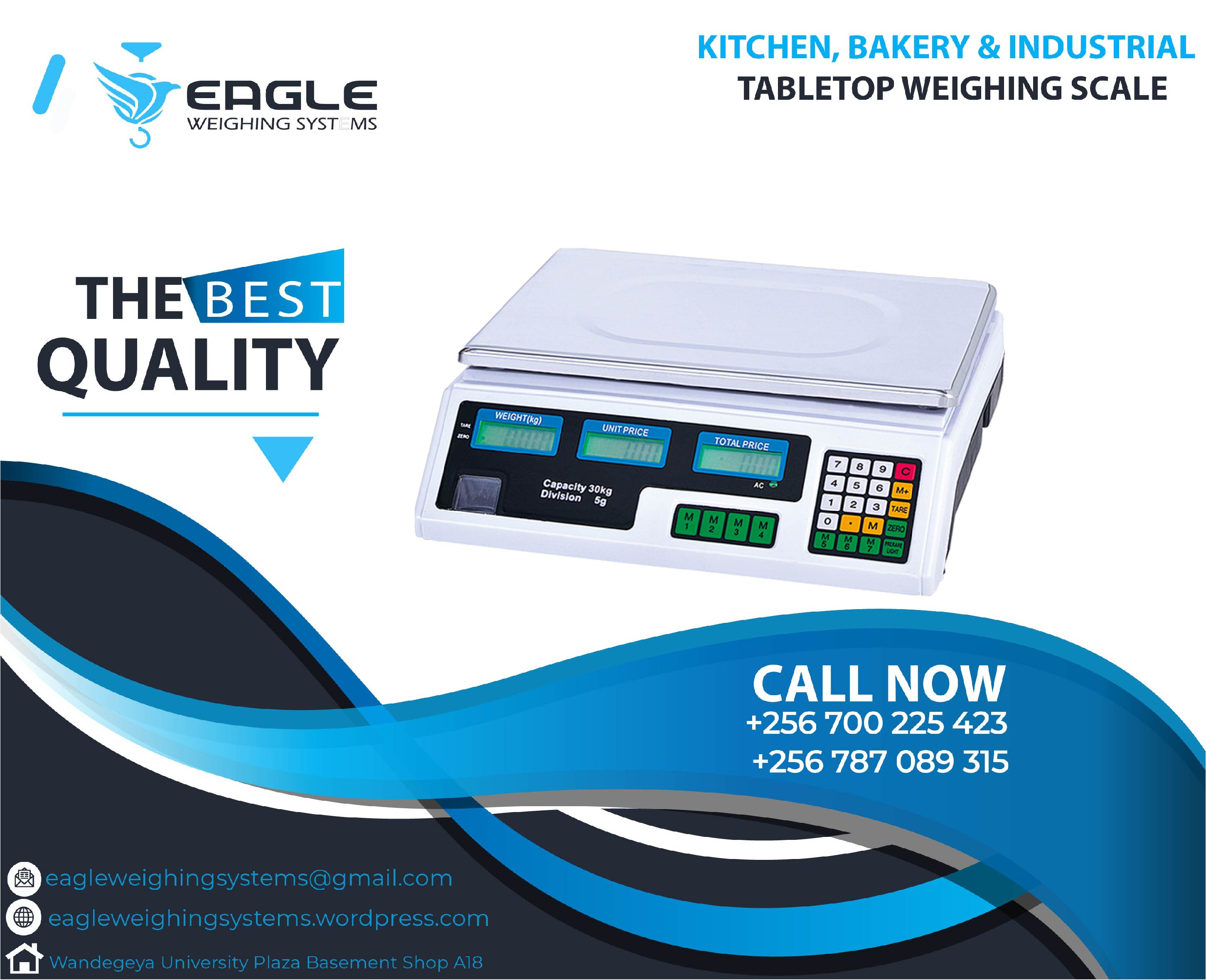 Electronic table top weighing scaleS'