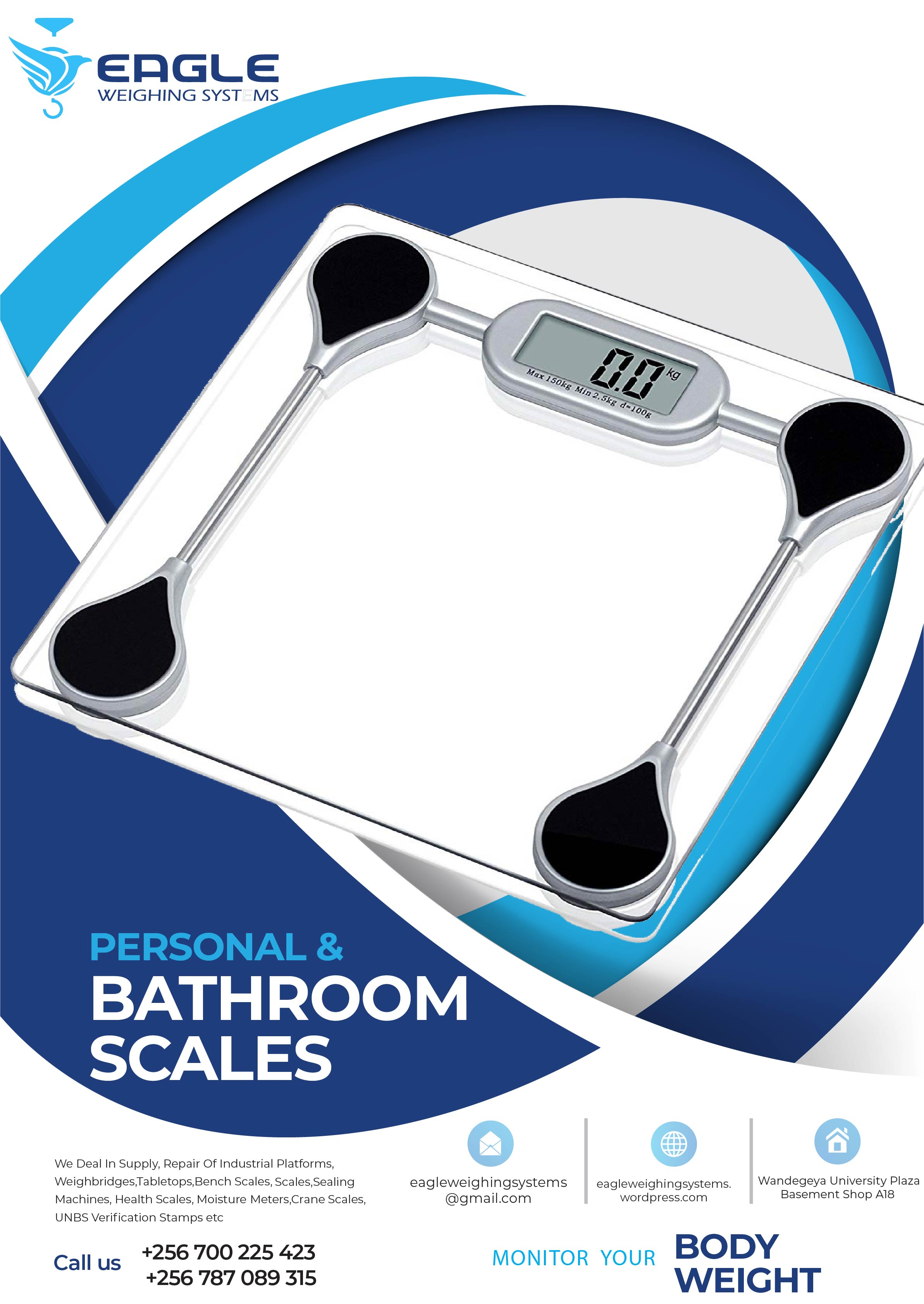 Quality Tempered Glass Electronic Weighing scales'
