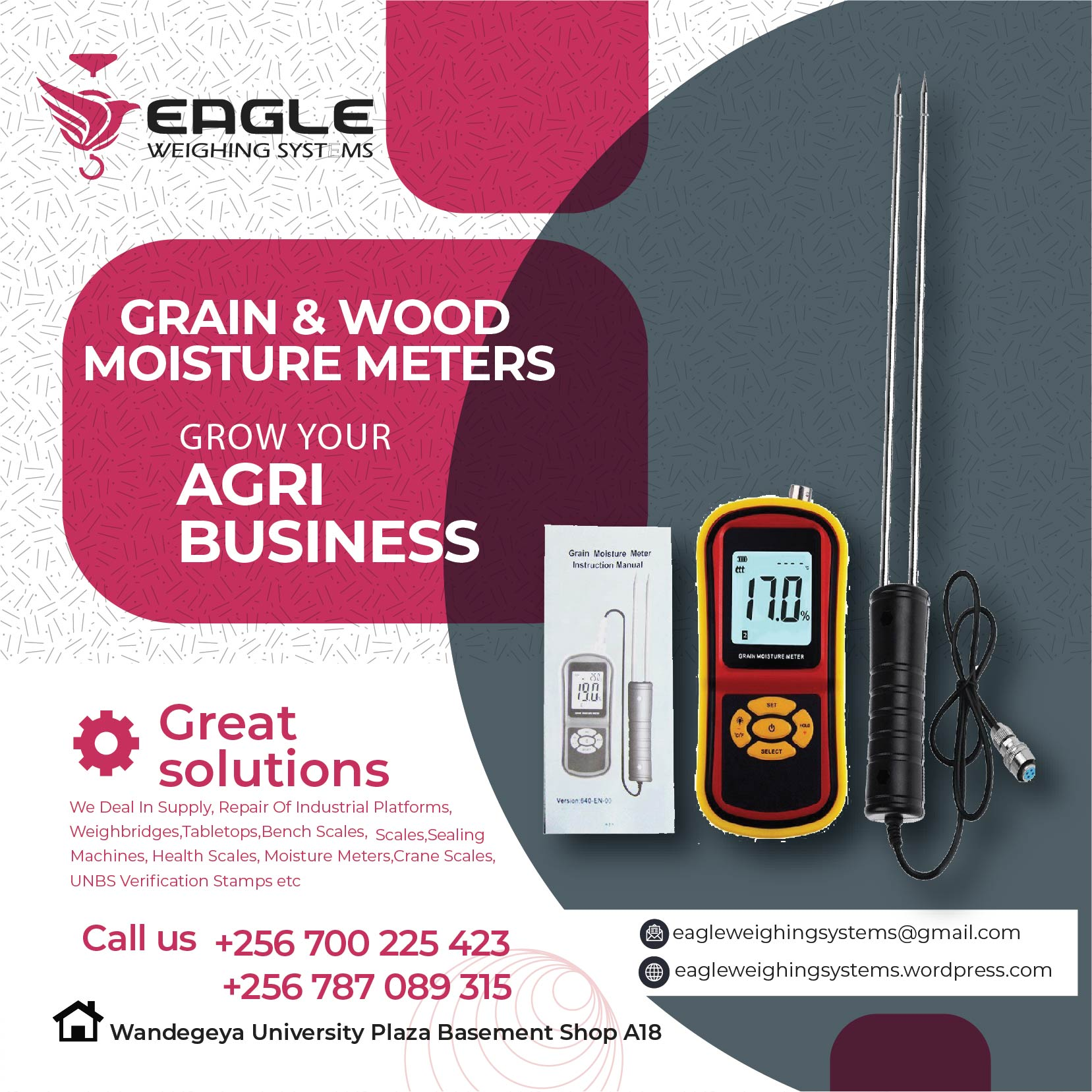 Paddy rice moisture meterS for grains'