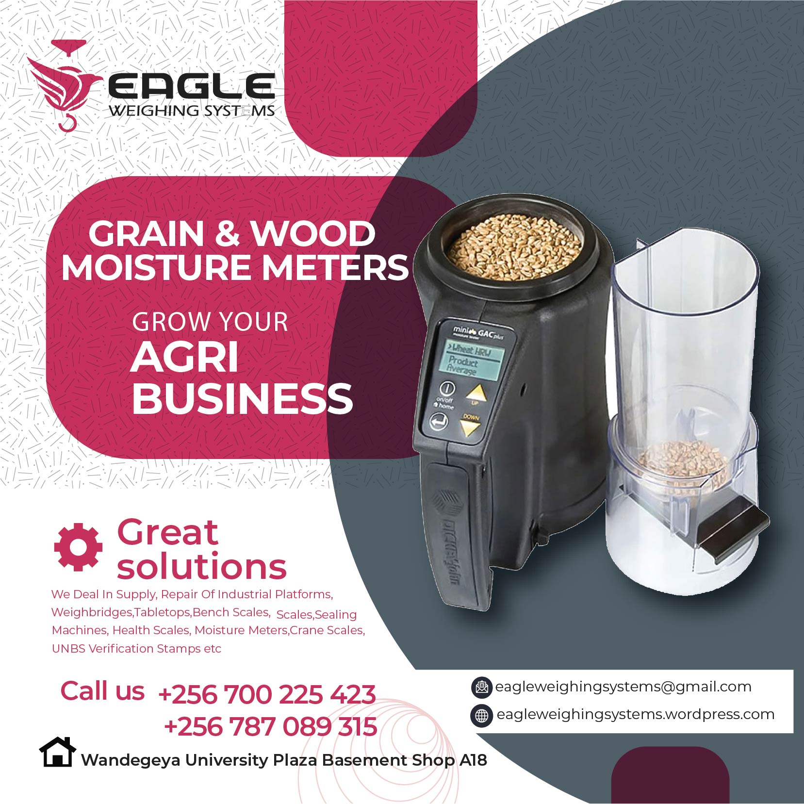 Sorghum moisture meter with 5-35% measuring range'