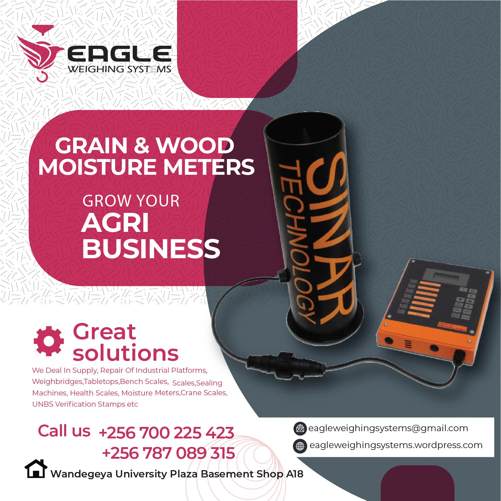 Sinar technology Digital grain Moisture Meter'