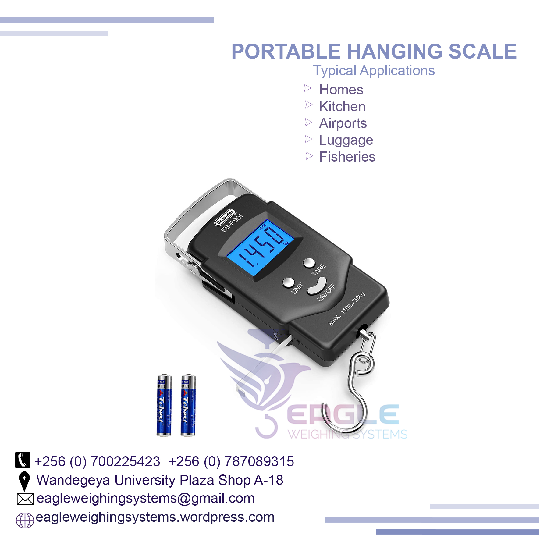 Digital Travel Hanging Weighing Scales For Luggage'