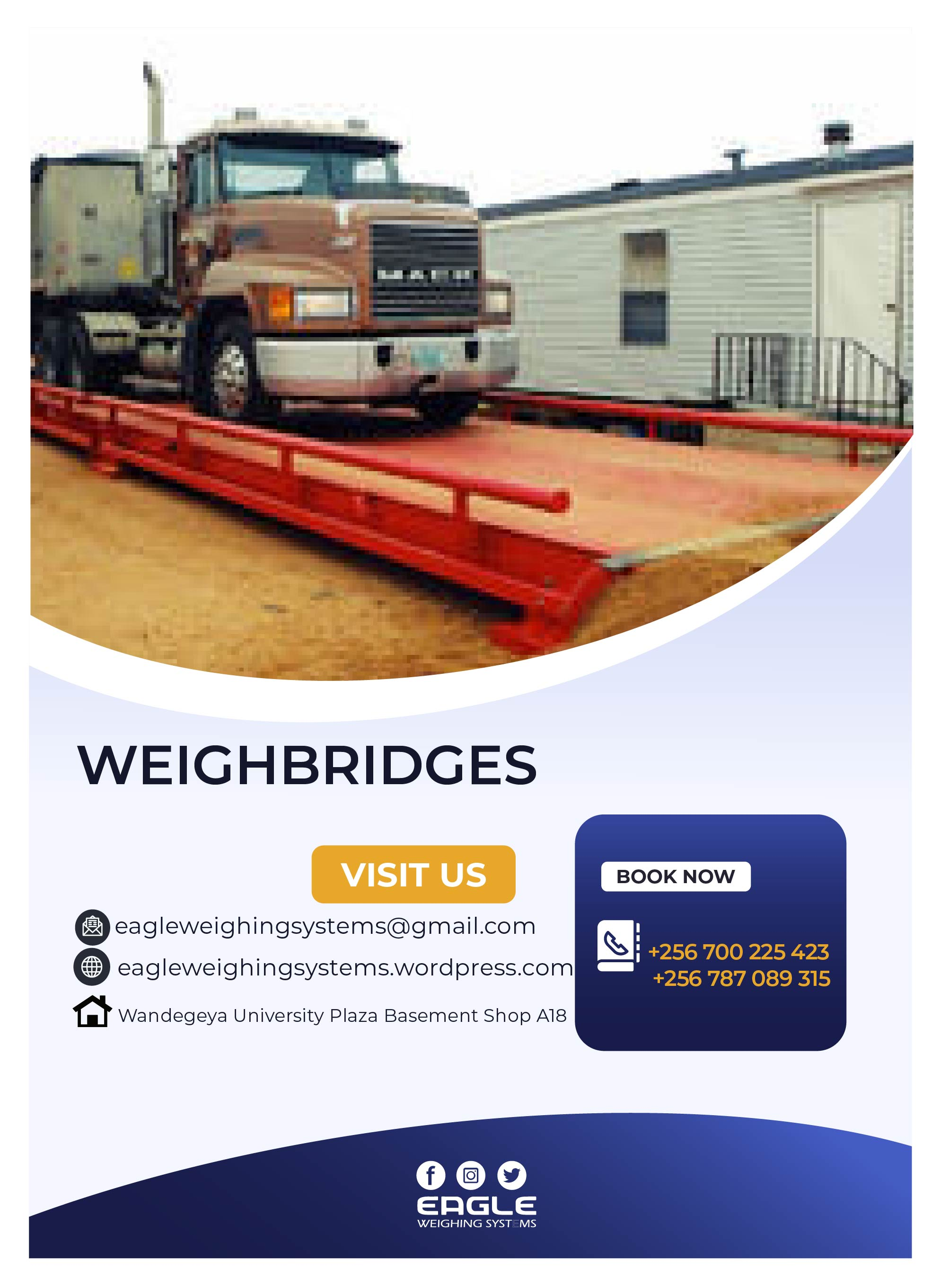 Weighbridges with side guides, video and photo cameras for s'