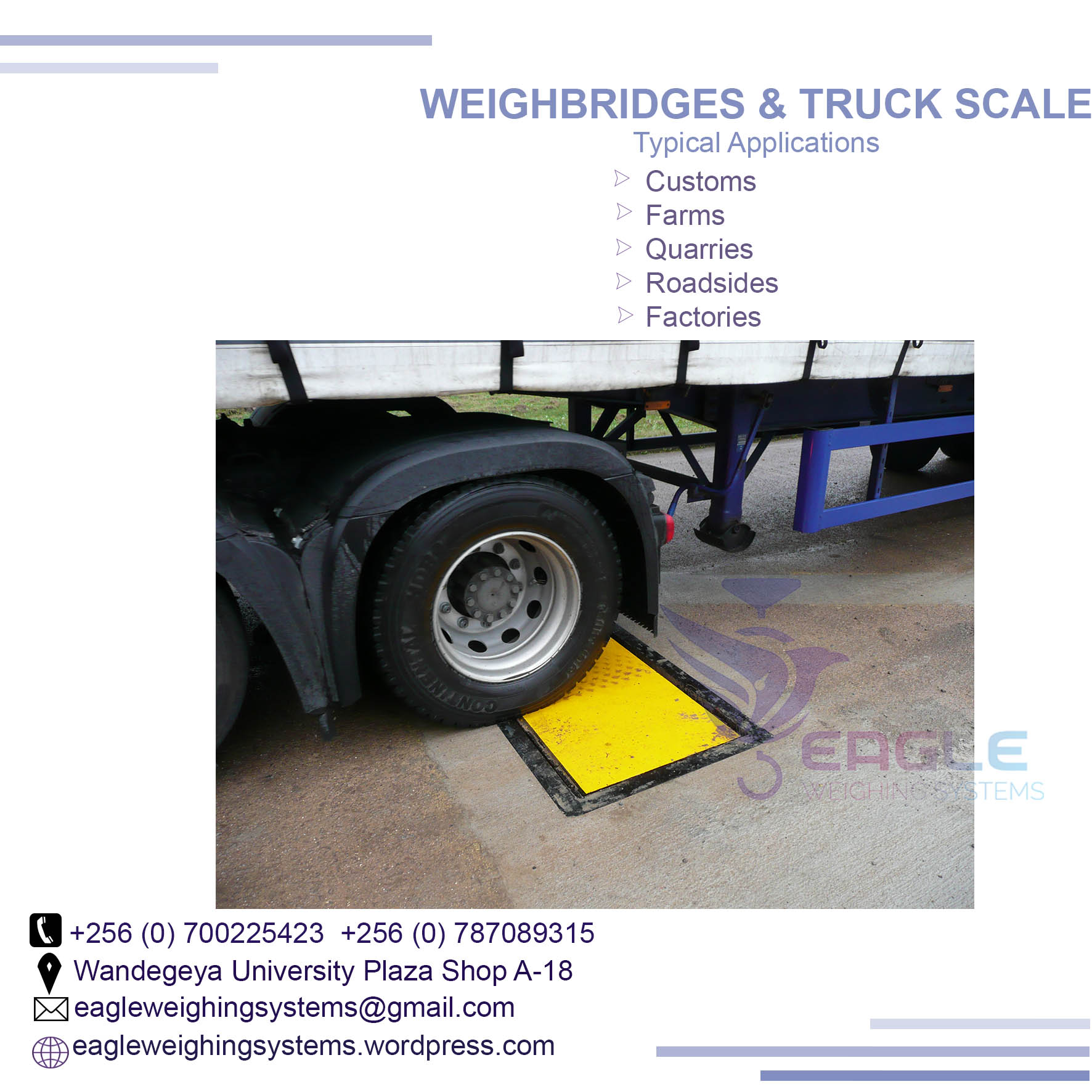 Portable Weighbridges For Sale in Uganda, Kampala'