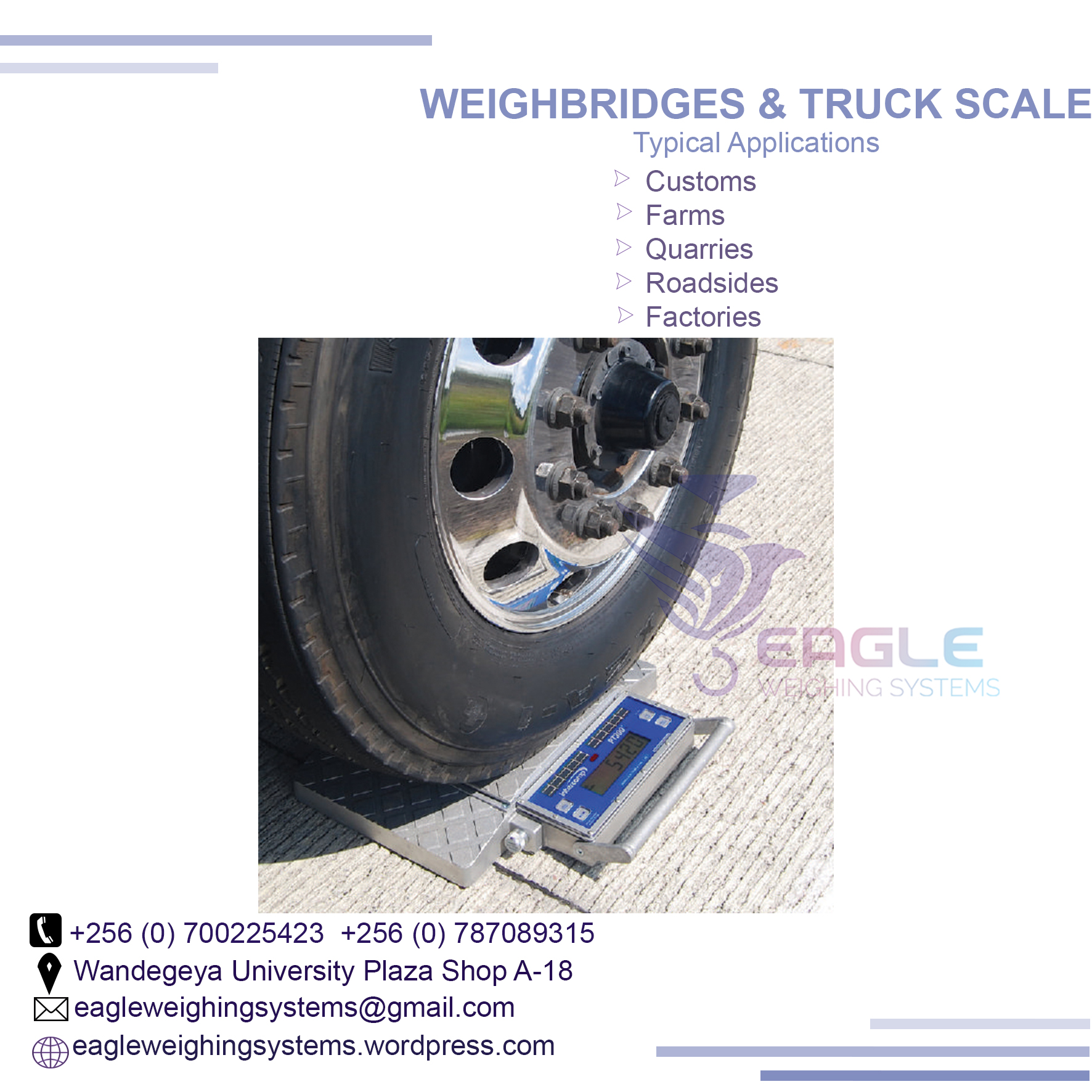 Portable 80 Ton Electronic Weighbridge'