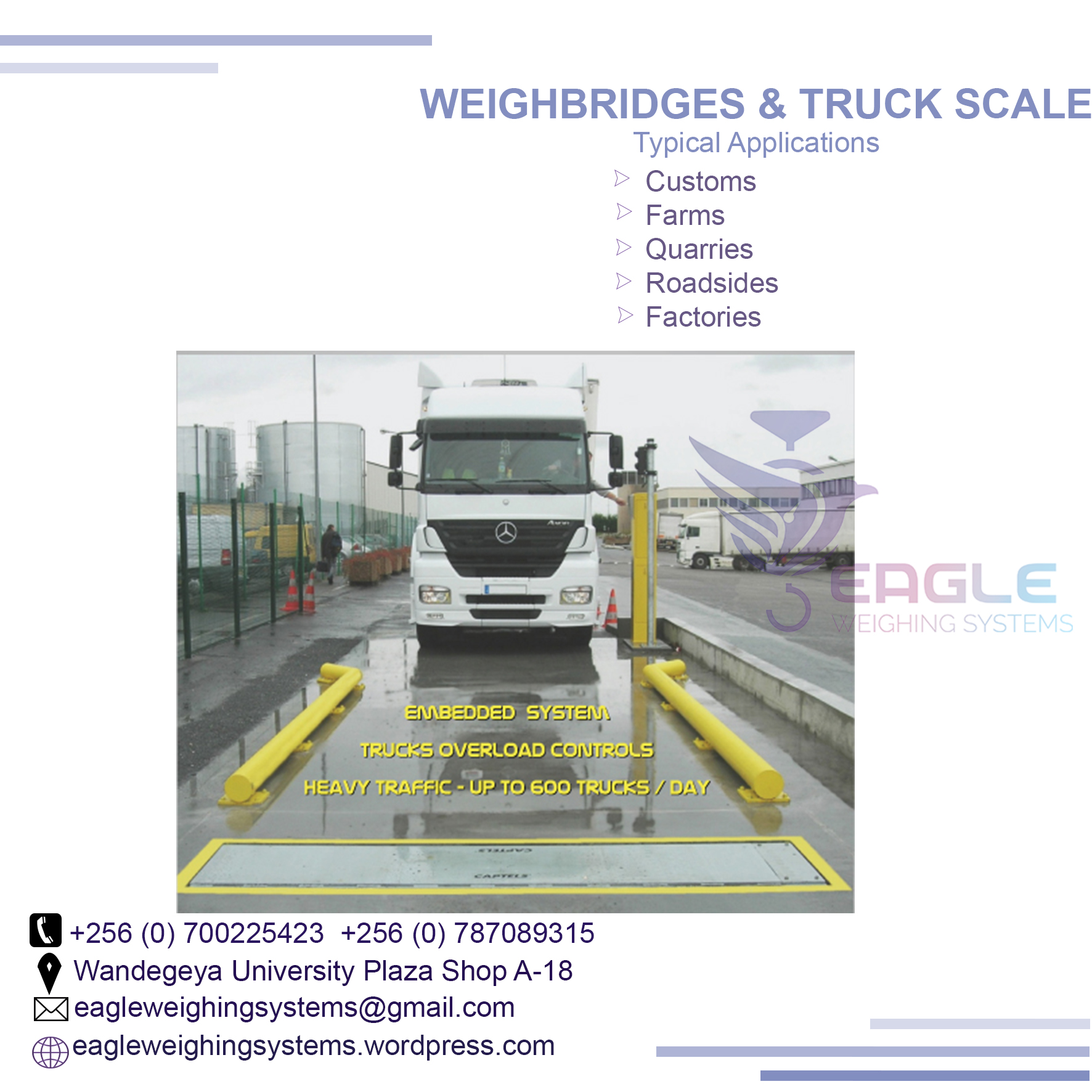 10t to 100t weighbridge price'