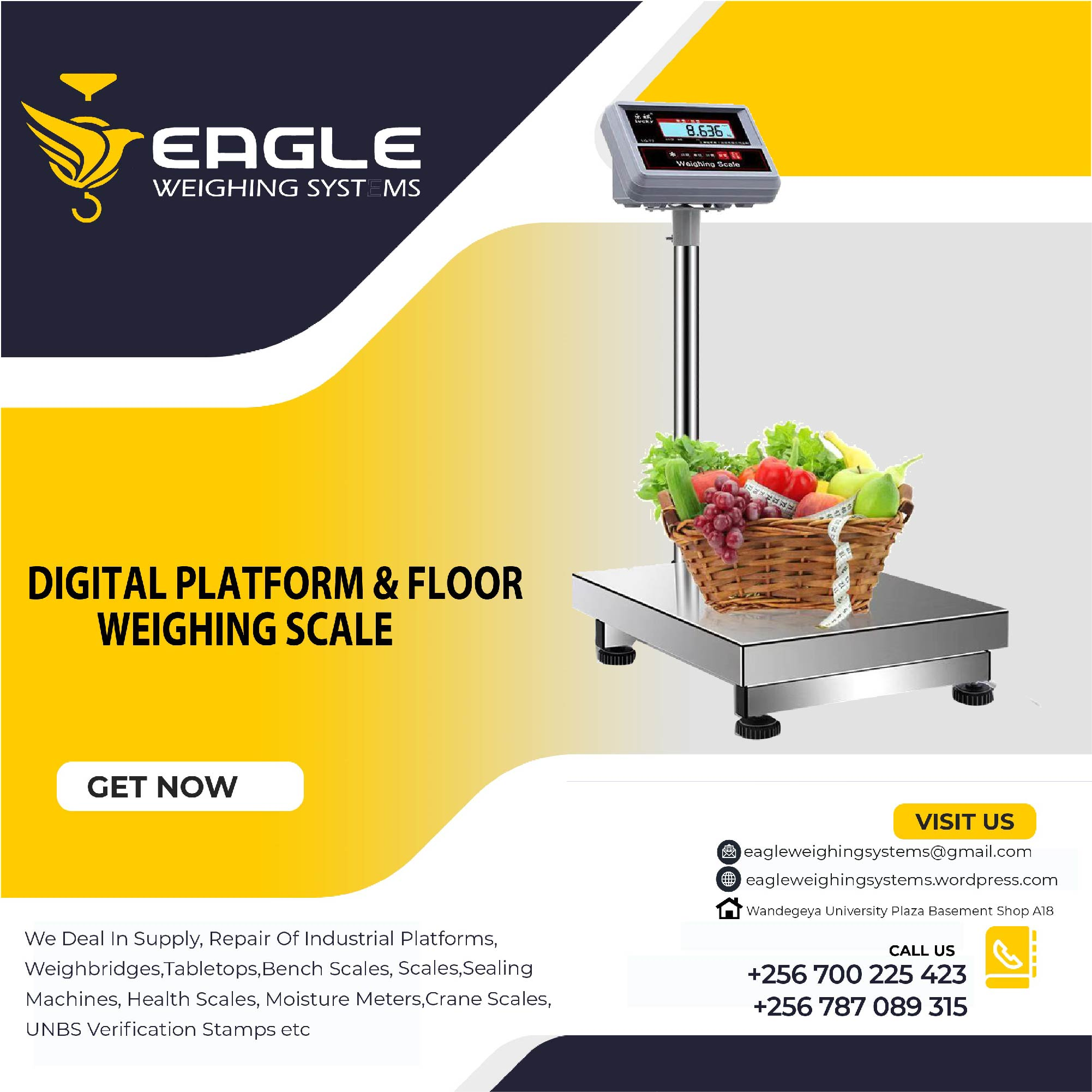 Platform weighing scales at Eagle Weighing Systems Ltd'