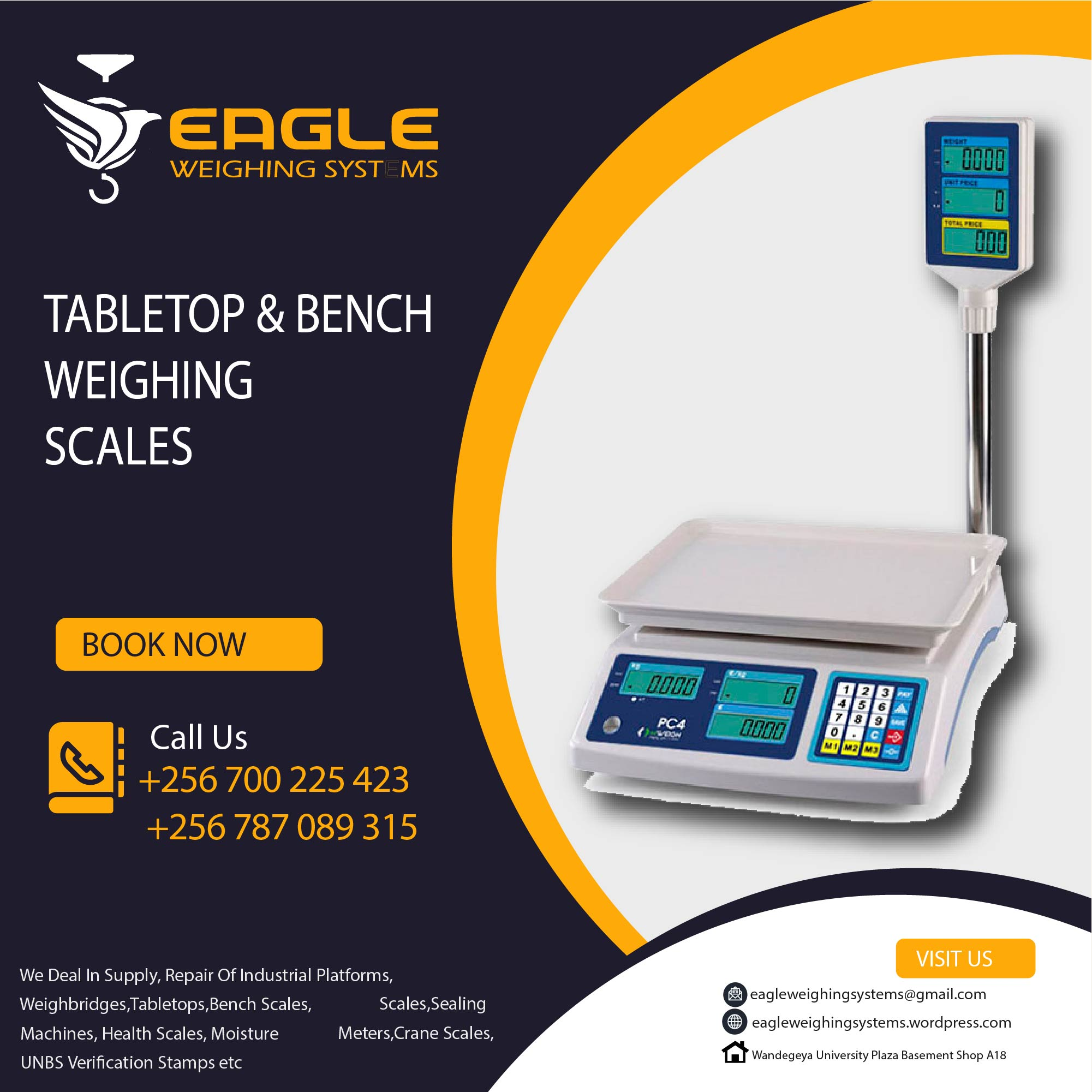 Weighing 50Kg Table Top Waterproof Price Scales'