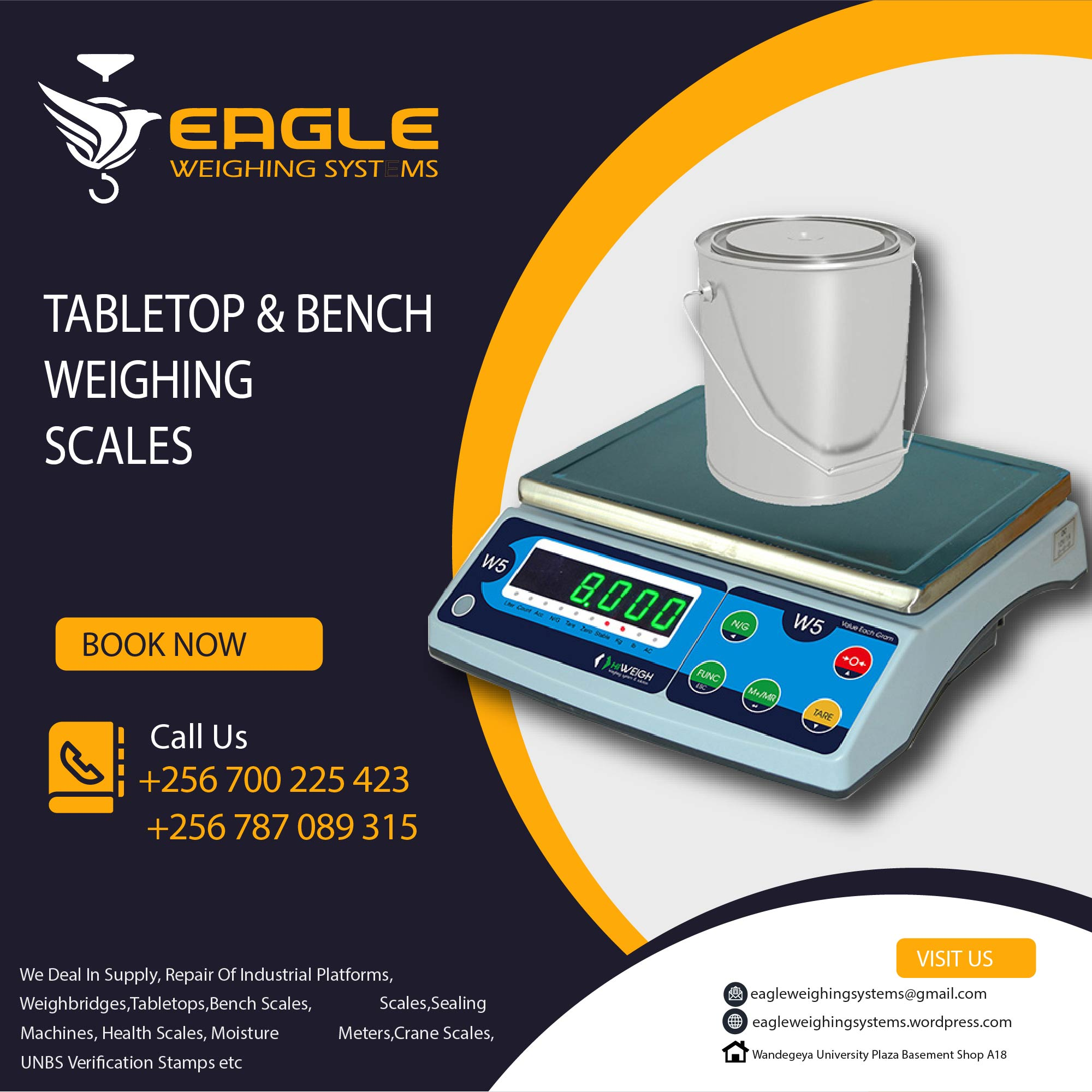 Table top digital weighing scales'