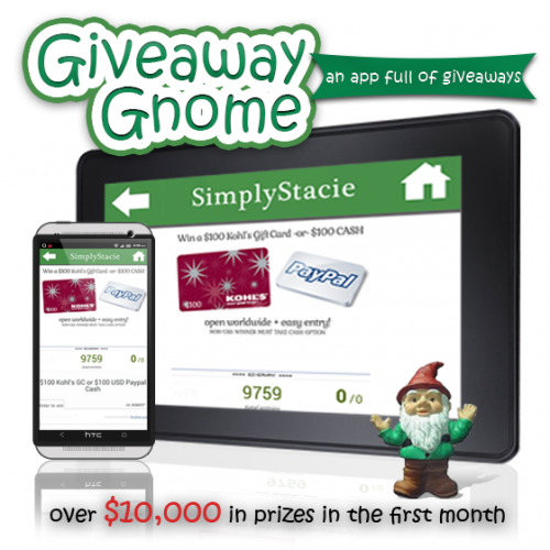 Giveaway Gnome mobile app'