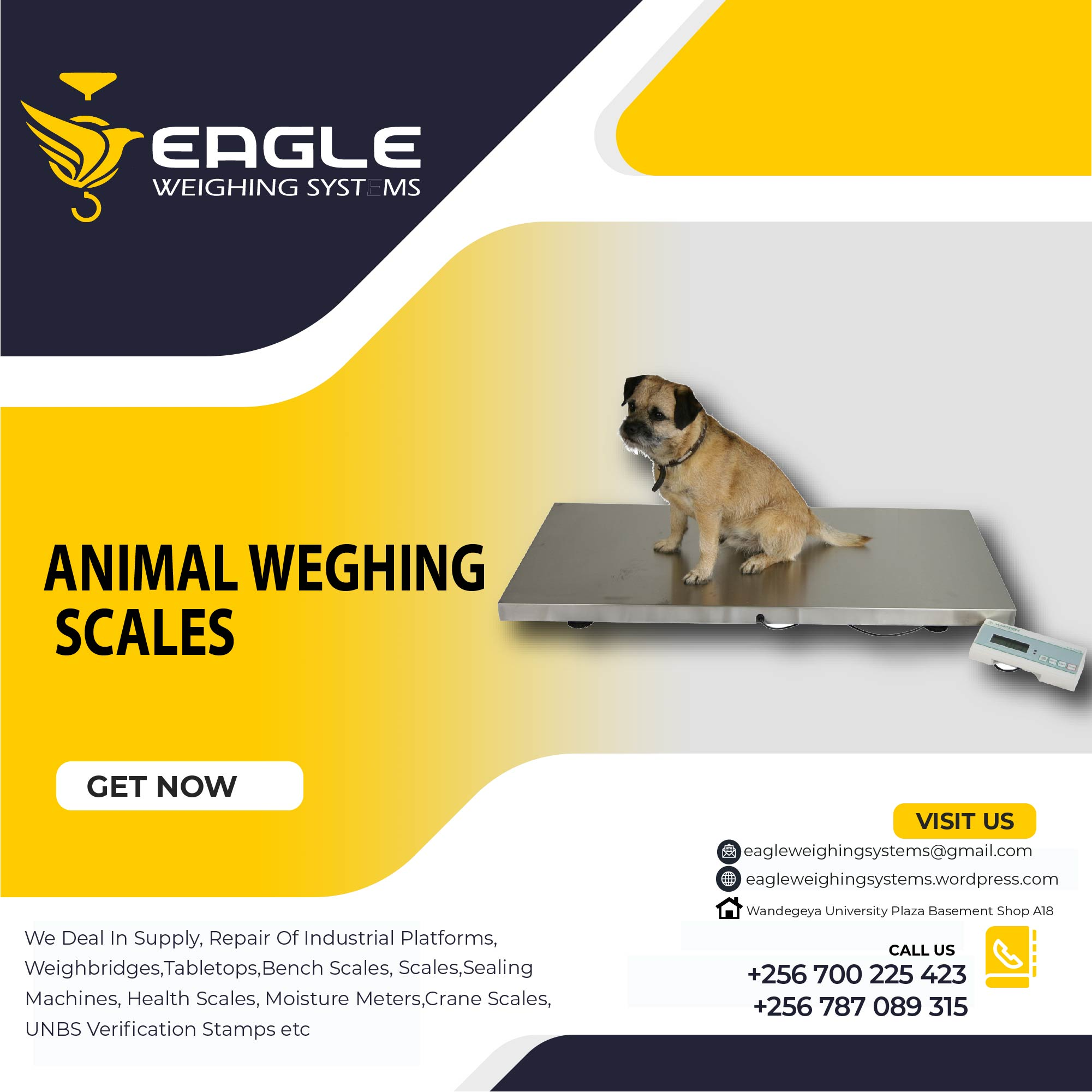 Where to buy Animal digital weighing scales in Kampala'