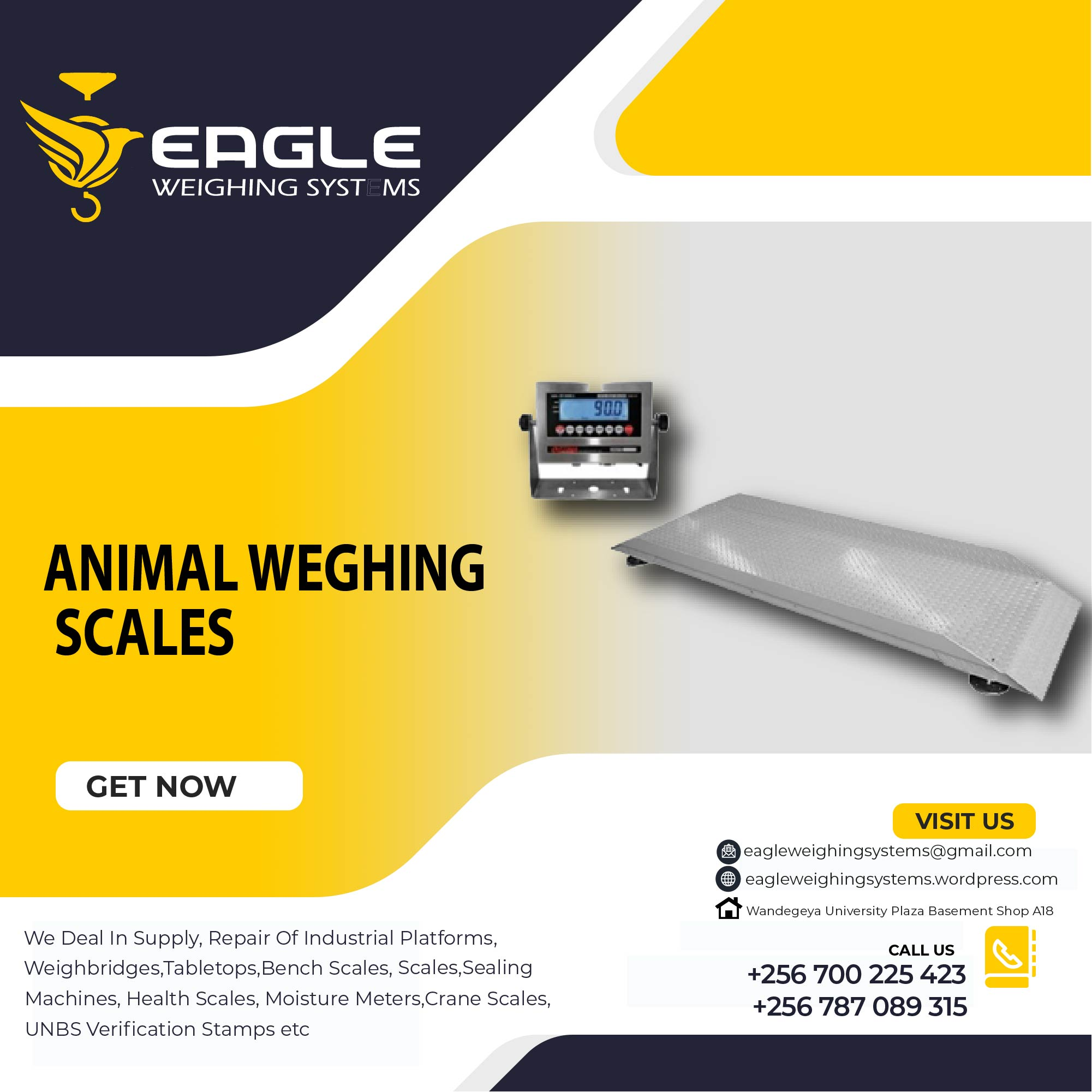 Platform weighing scales supplier in Entebbe Uganda'