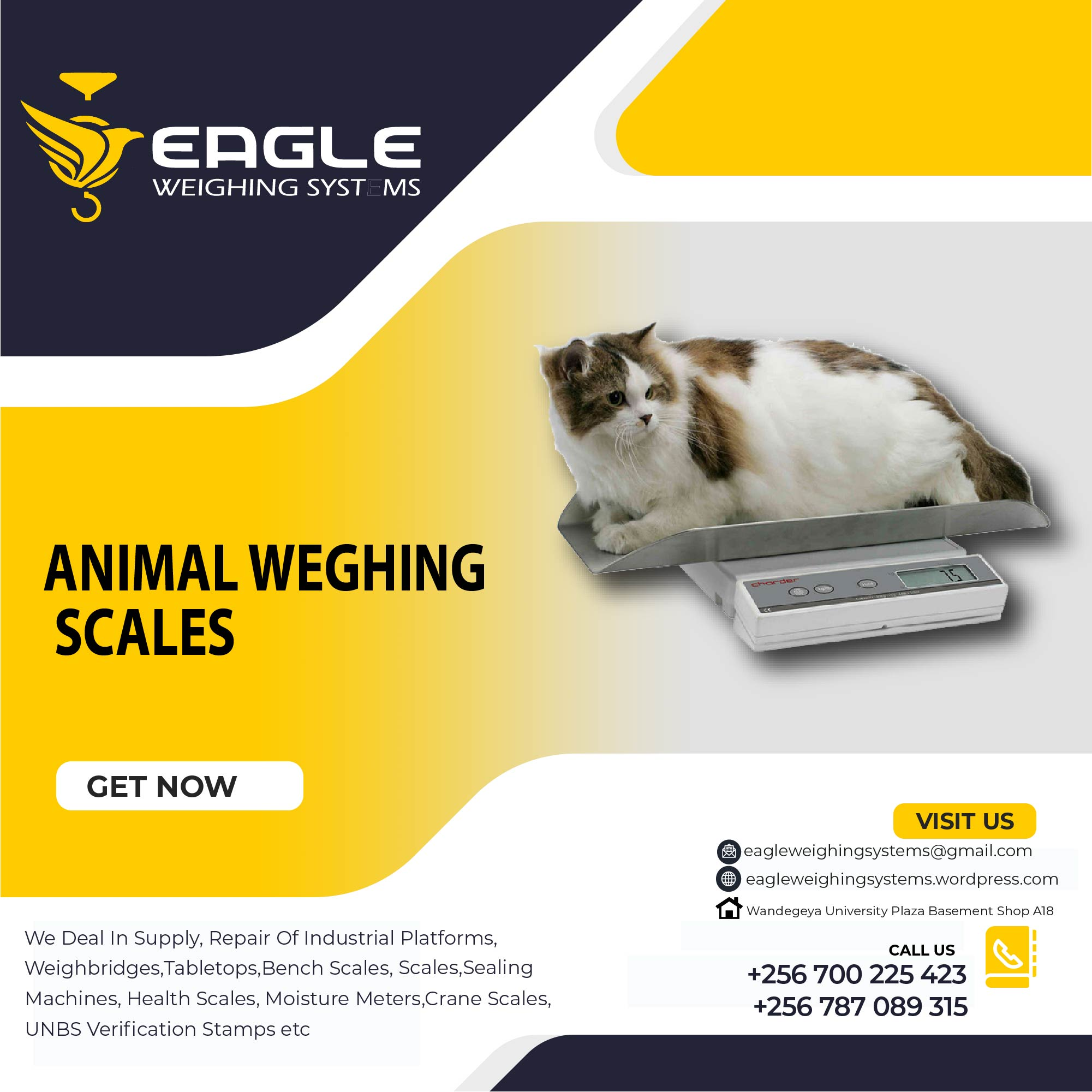 Factory electronic digital platform animal weighing scales'