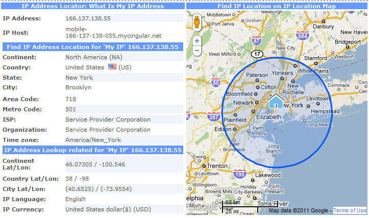 IP Address Lookup'