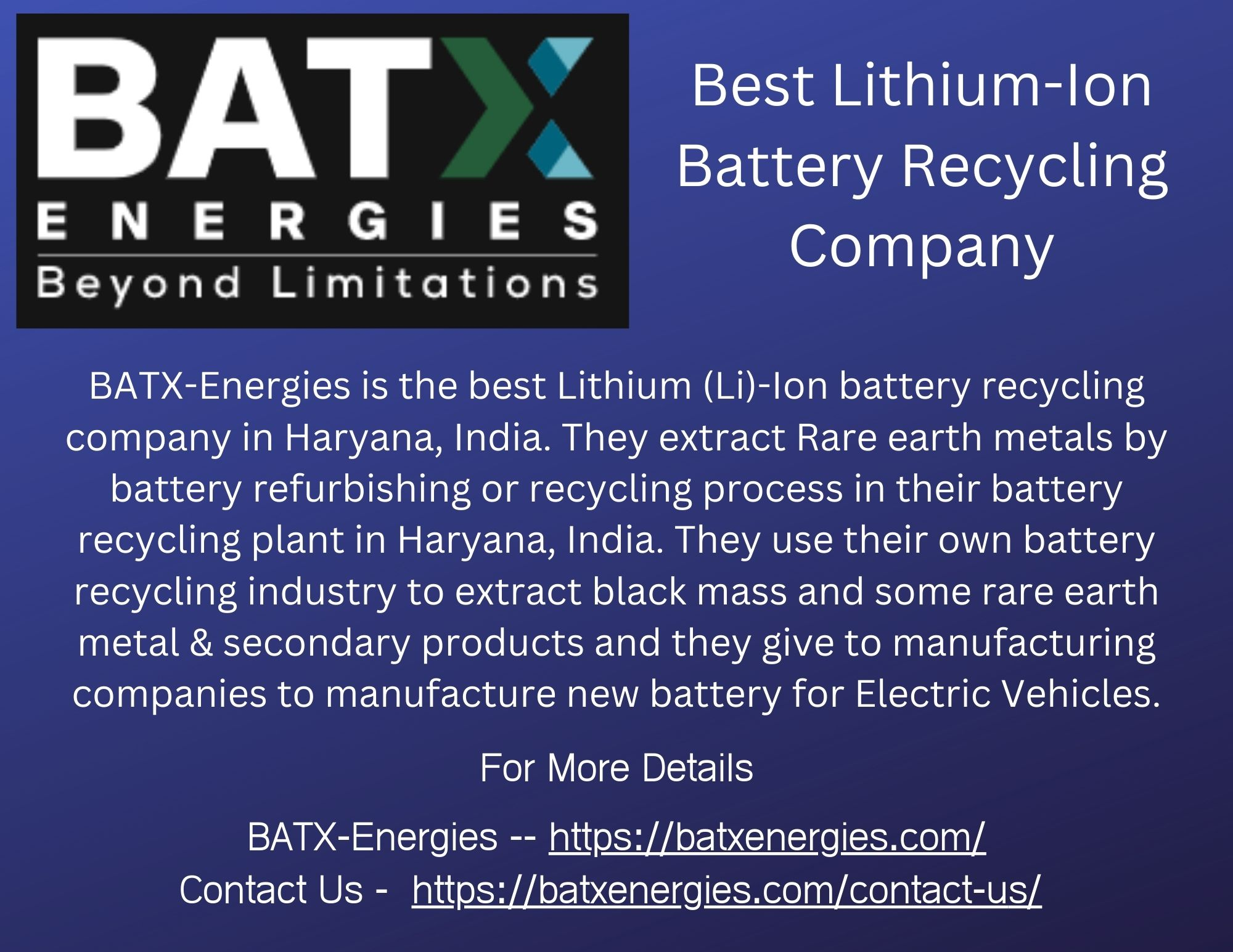 Best Lithium-Ion Battery recycling Company'