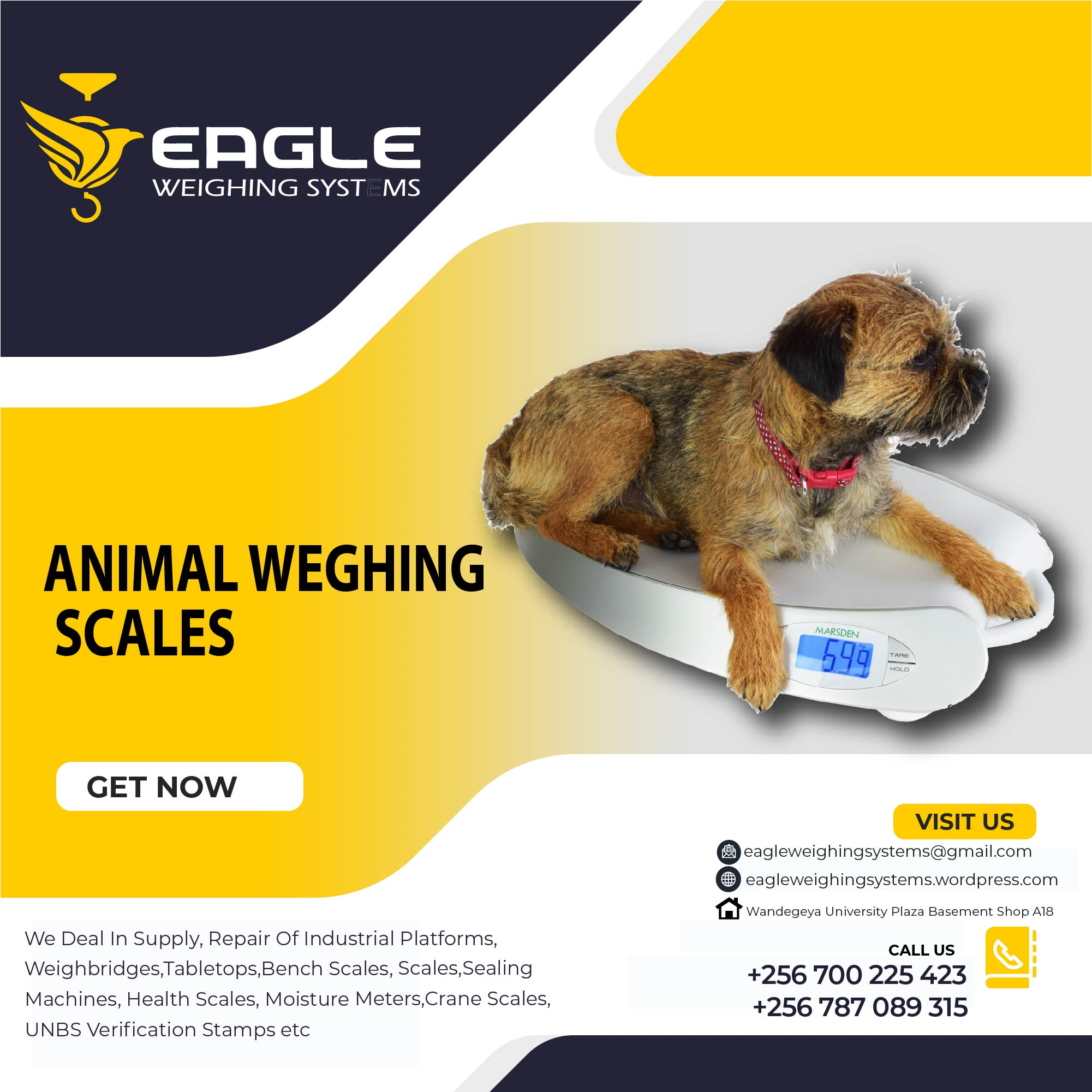 A12E platform animal weighing scales company Kampala Uganda'