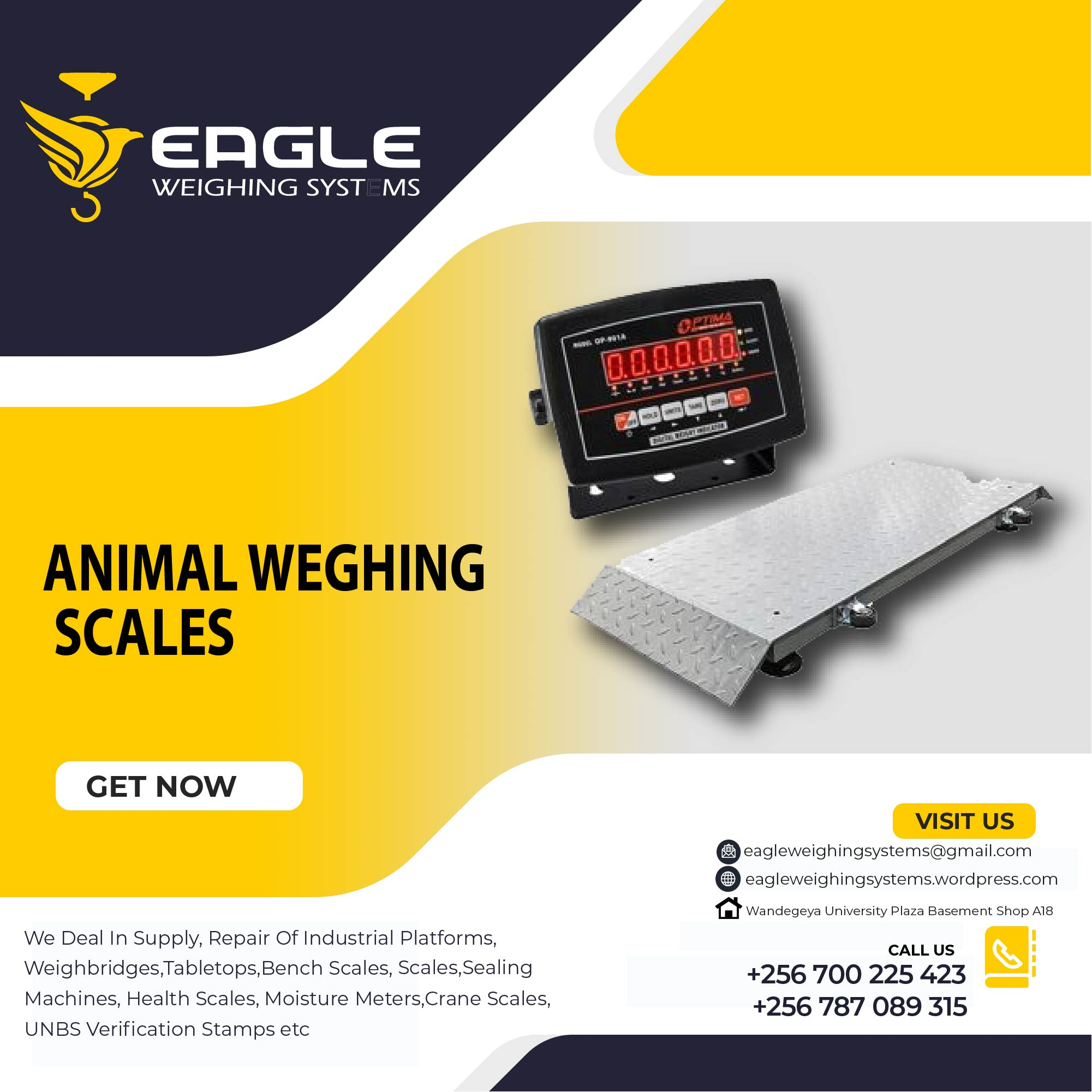 3000kg Digital Platform animal weighing scales in Kampala U'