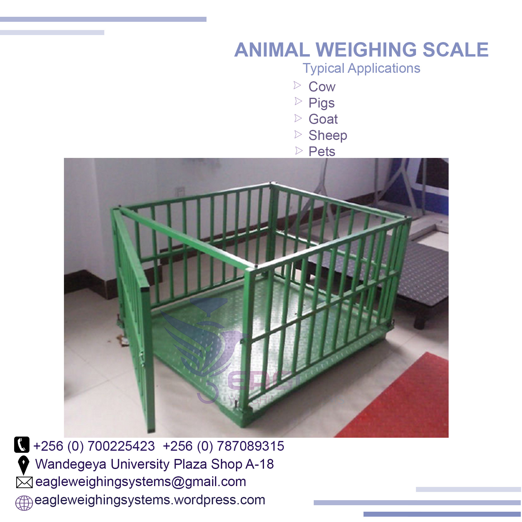 Electronic animal Commercial  weighing scales in Jinja Ugand'