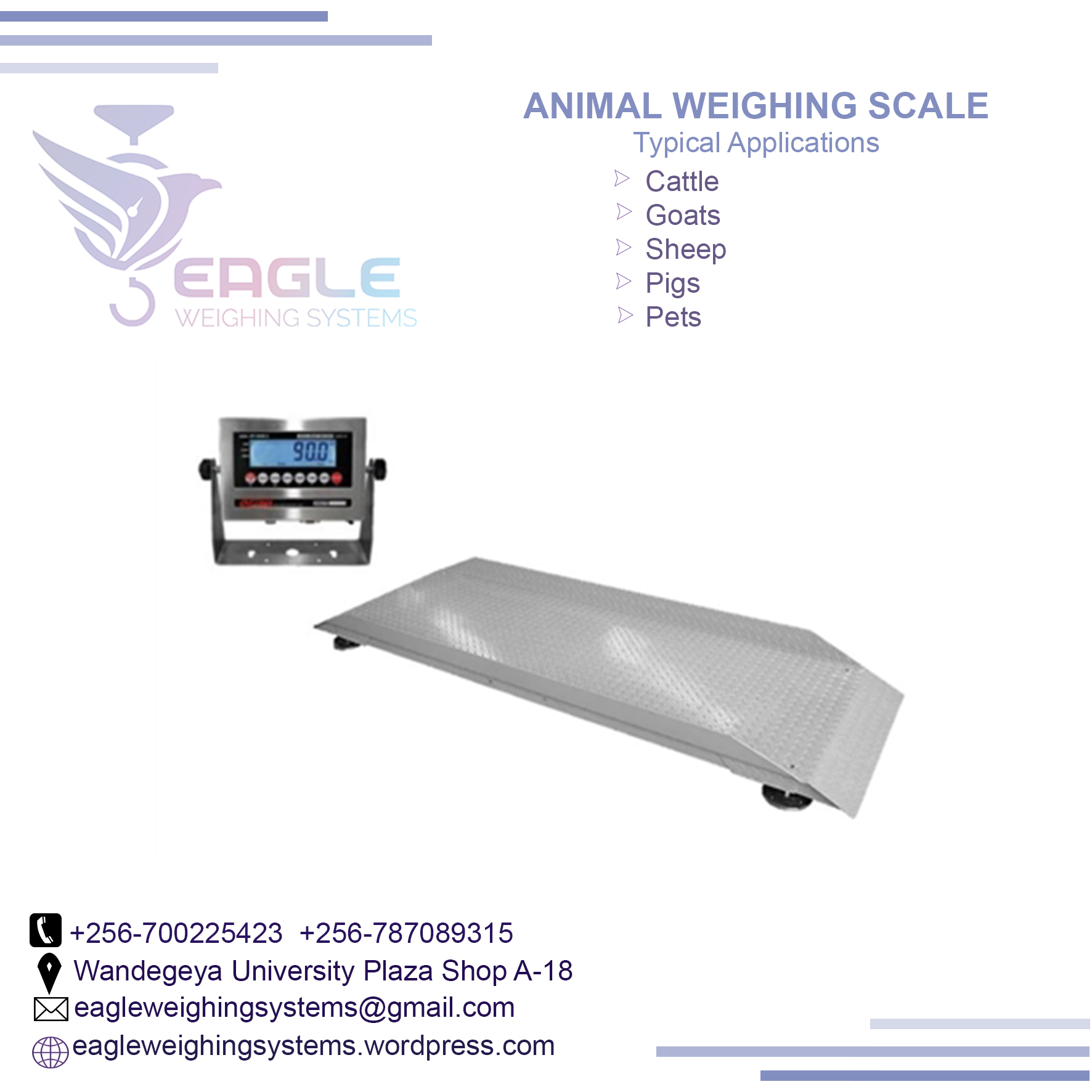 High quality animal cattle platform livestock weighing scale'