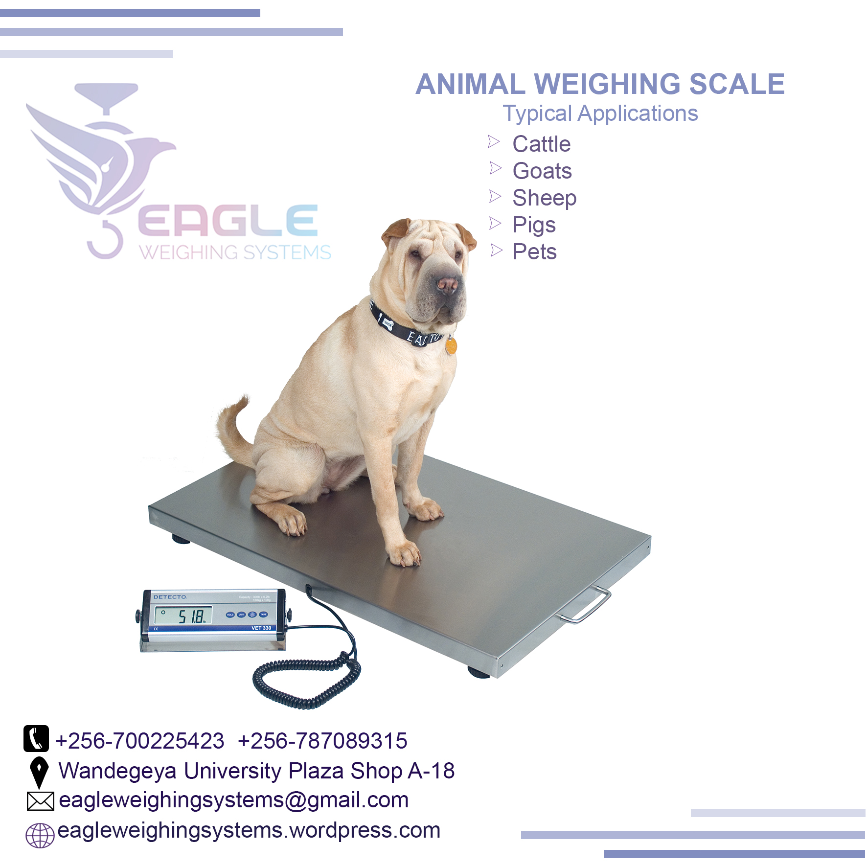 Portable Cattle Platform Digital Animal Electric Weight Scal'