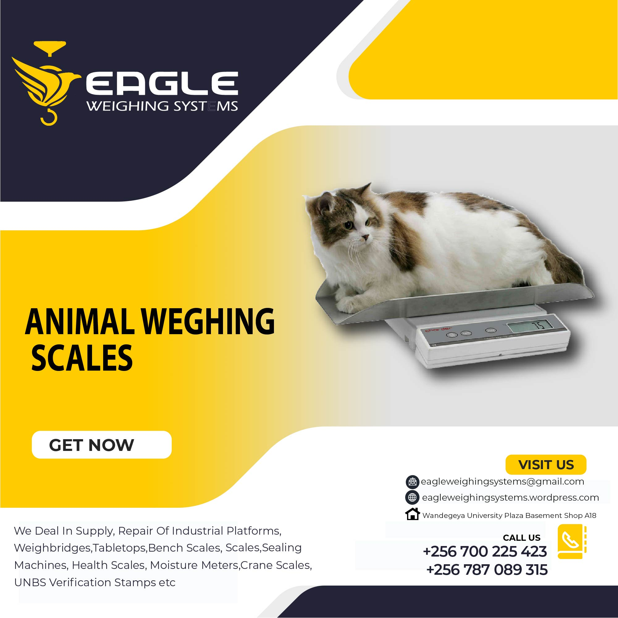 Where to buy Animal digital weighing scales in Kampala'