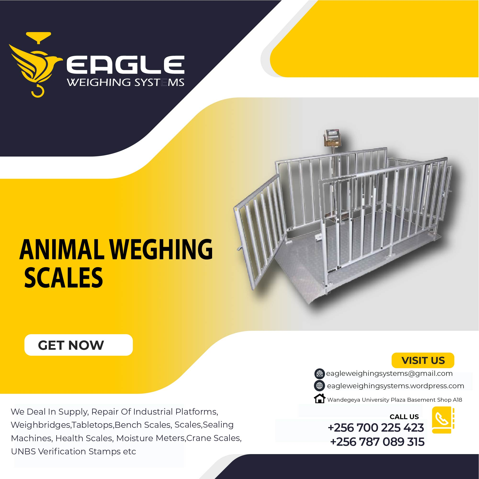 Animal Electronic Industrial platform weighing scales Kampal'