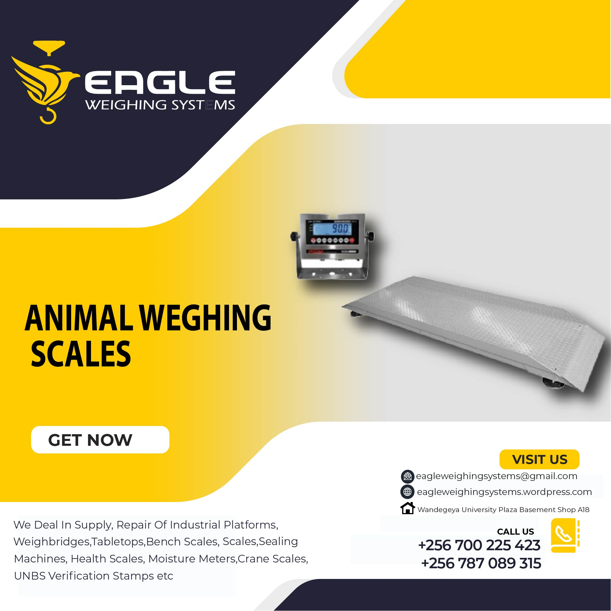 Electronic animal Commercial  weighing scales in Jinja Ugand'