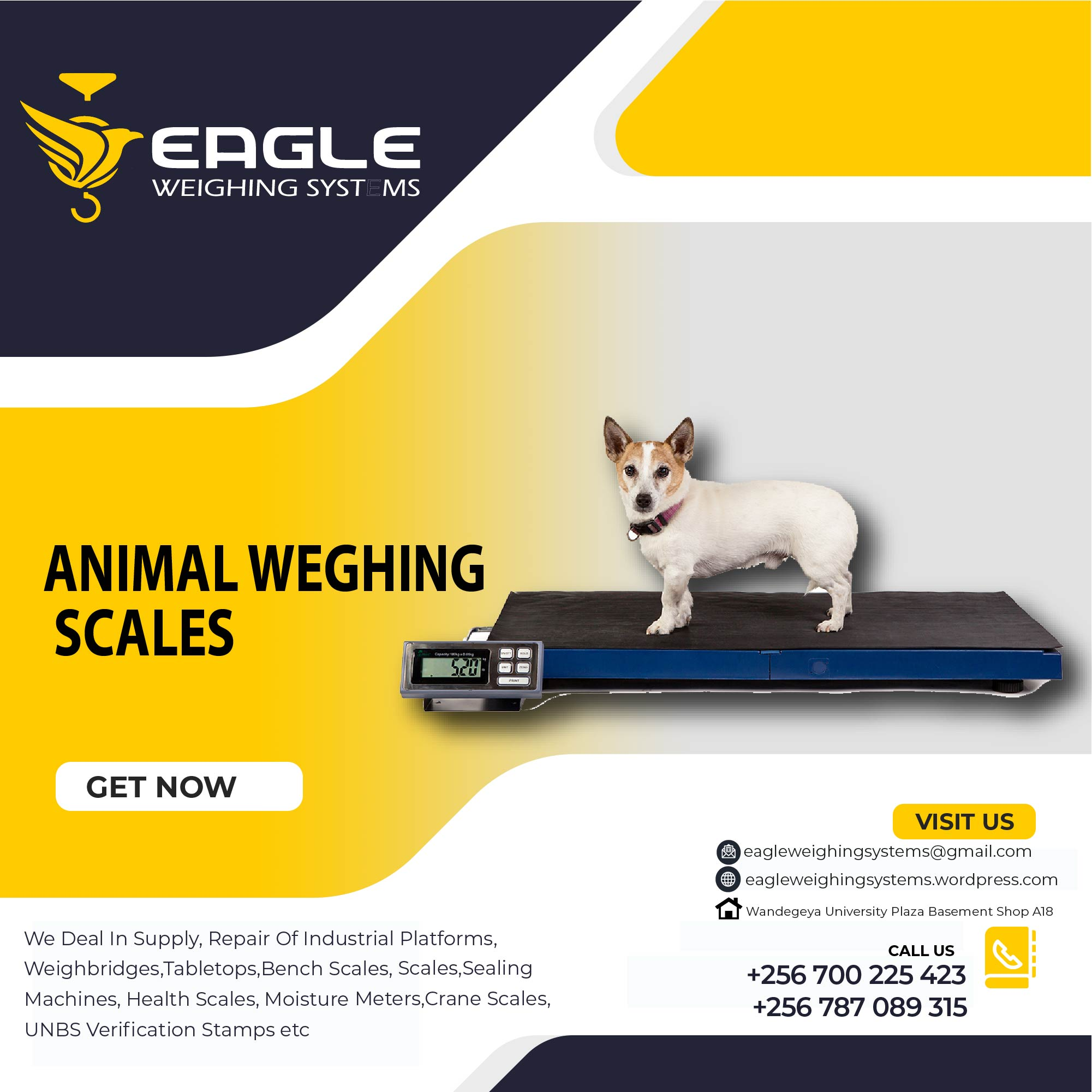 Digital weight 3 ton electric warehouse animal weighing scal'