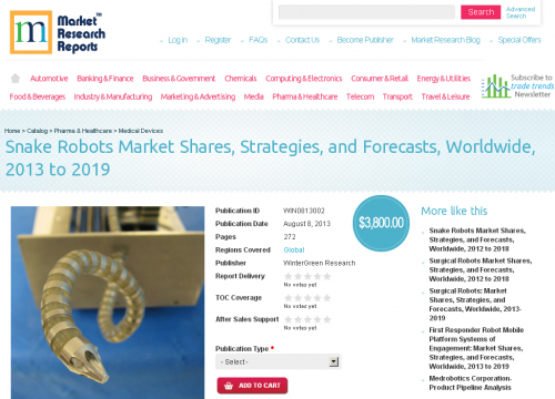 Snake Robots Market Shares, Strategies and Forecasts 2019'
