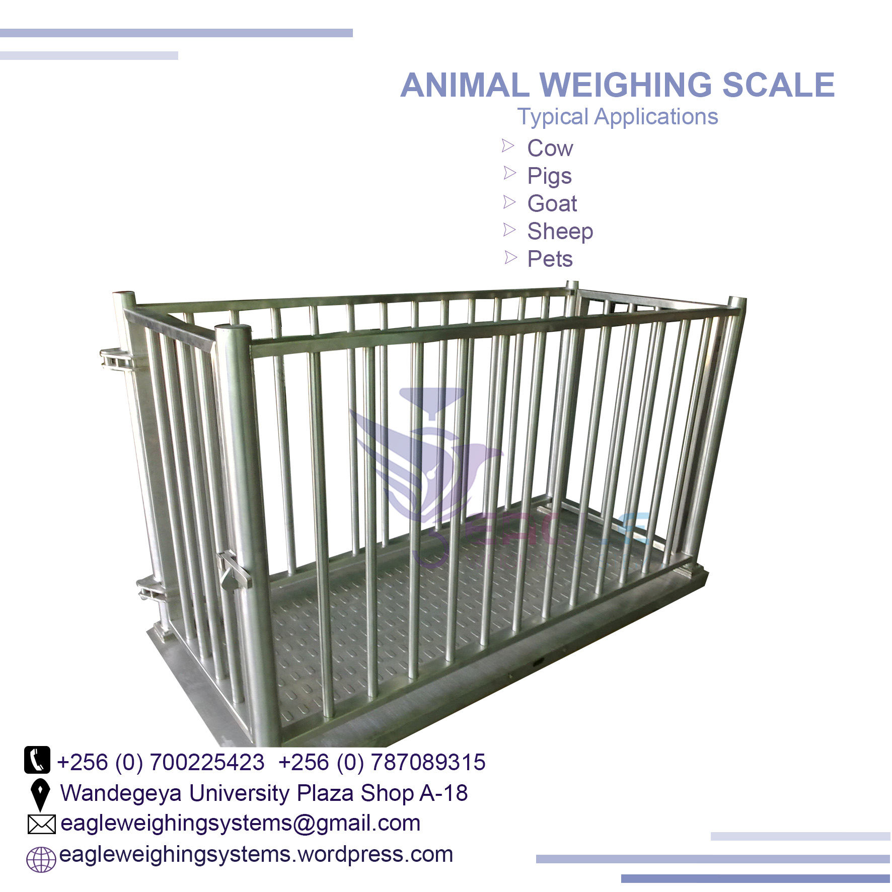 Electronic animal type iron cast platform cattle weighing s'