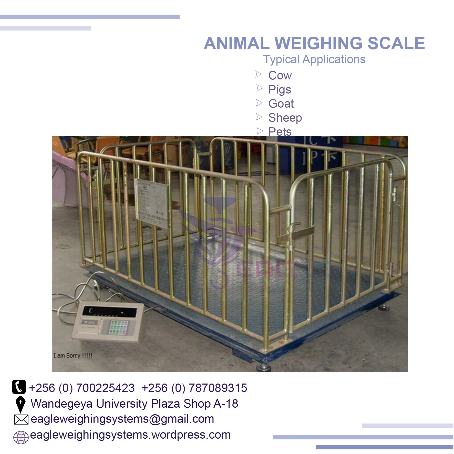 Gram Animal Stainless Steel Animal weighing scales in Kampal'